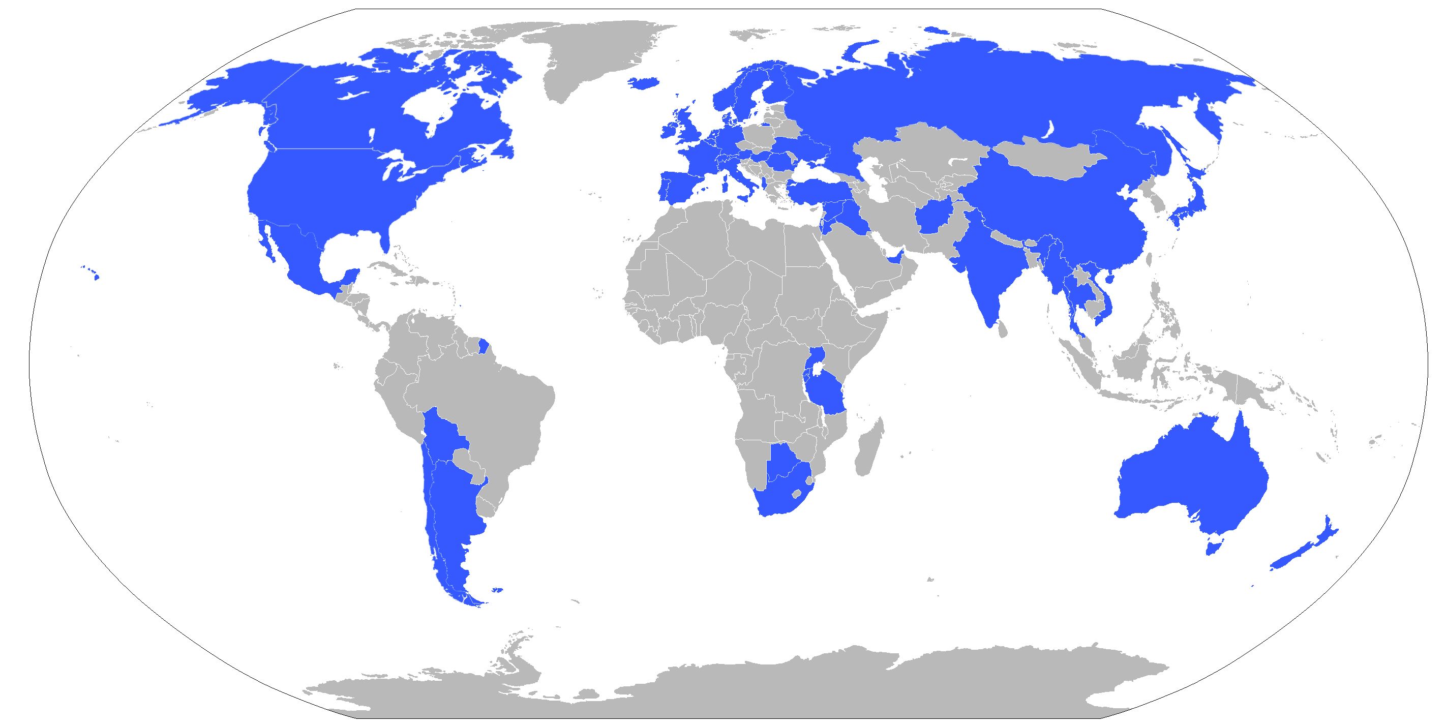 Countries Visited by UK show "Top Gear" r/TopGear