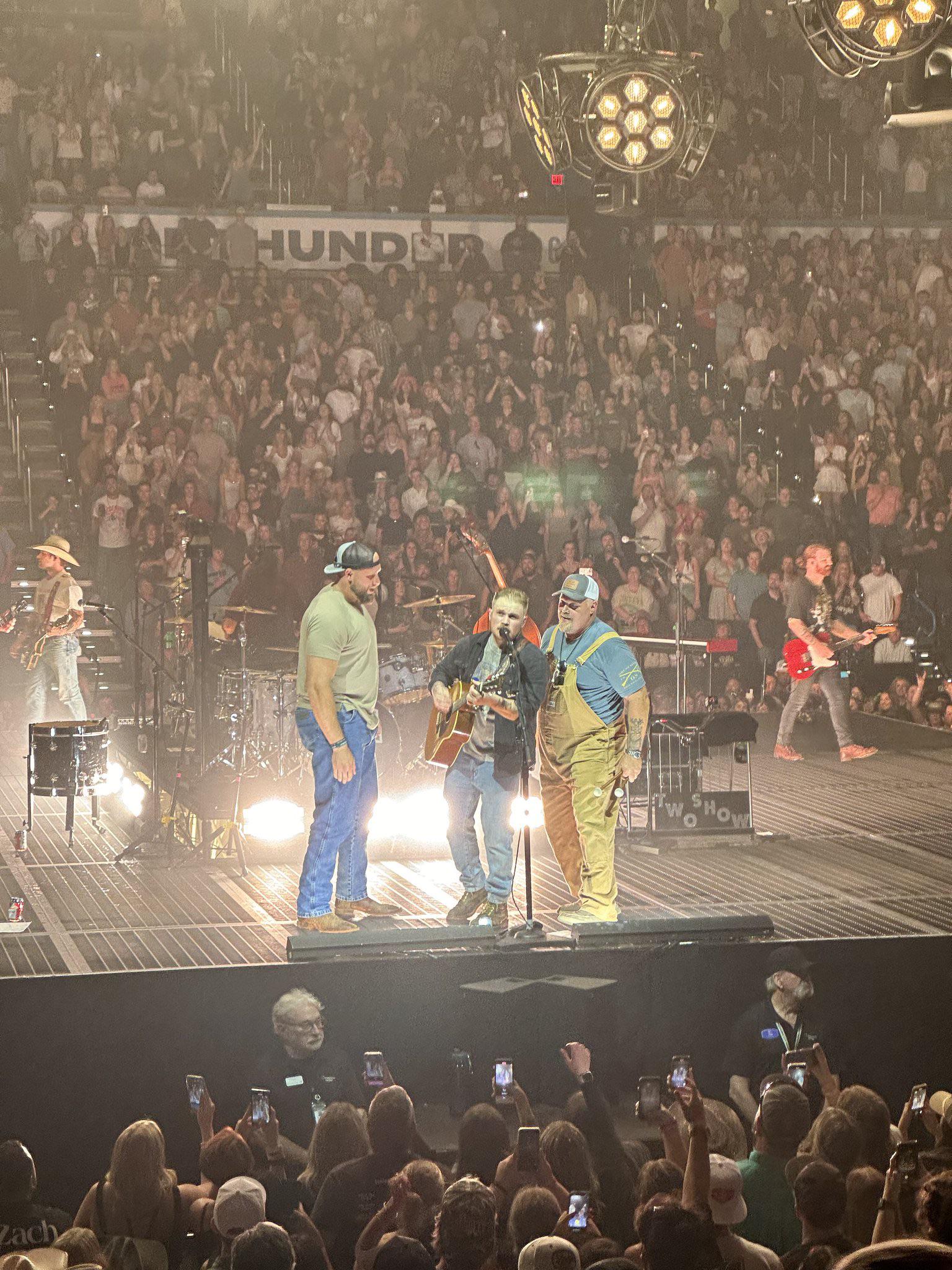 Zach Bryan brings out Lane Johnson to sing Revival in Oklahoma City