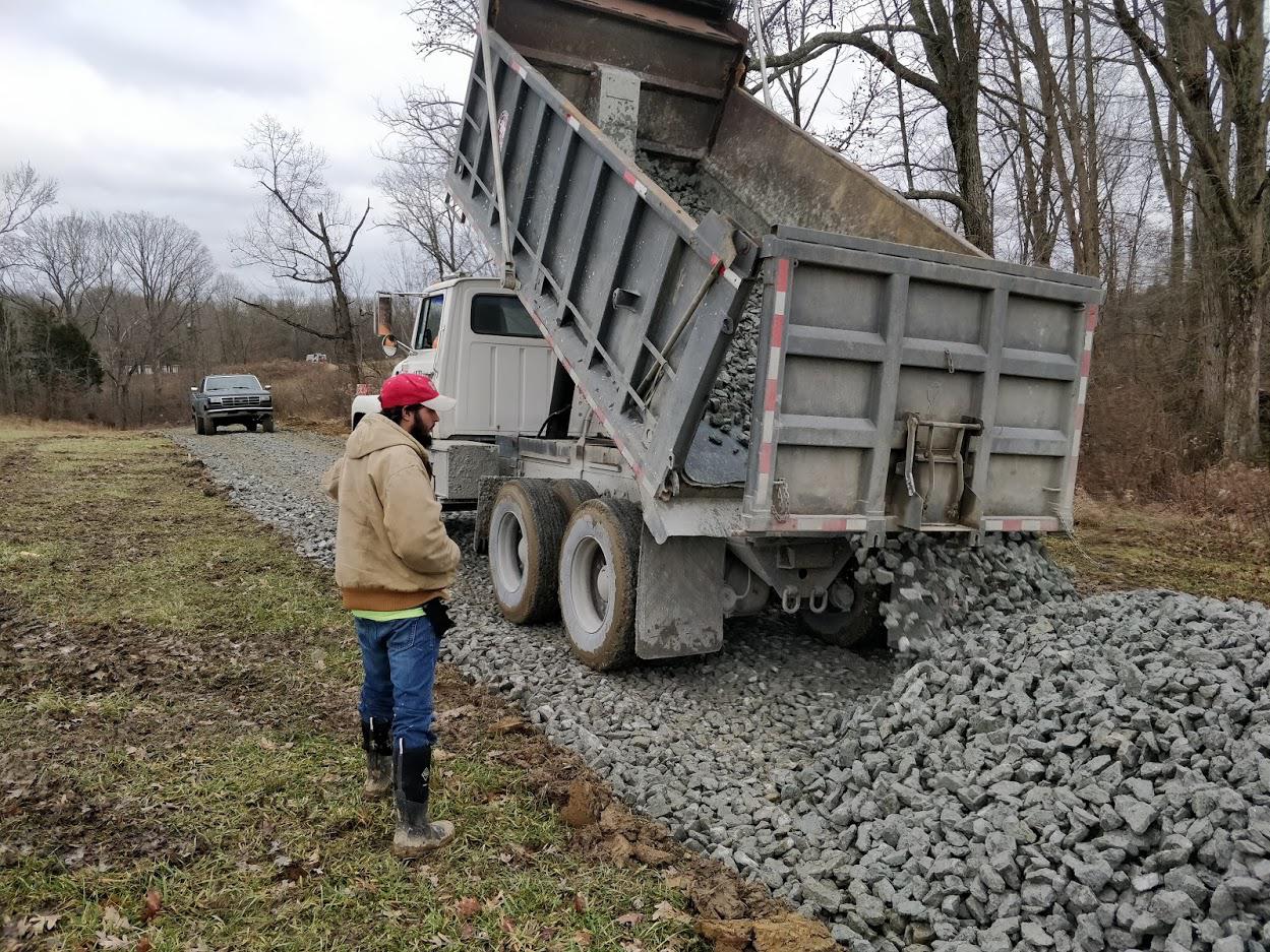 Building a Homestead? Never underestimate how much gravel you are going