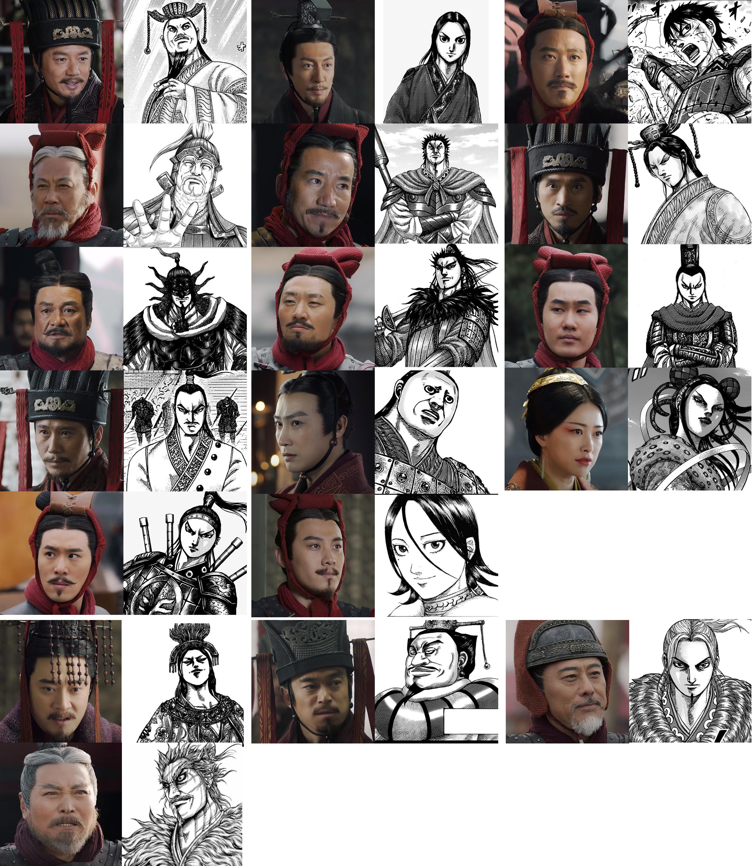 Comparison of Kingdom Manga and latest TV series characters r/Kingdom