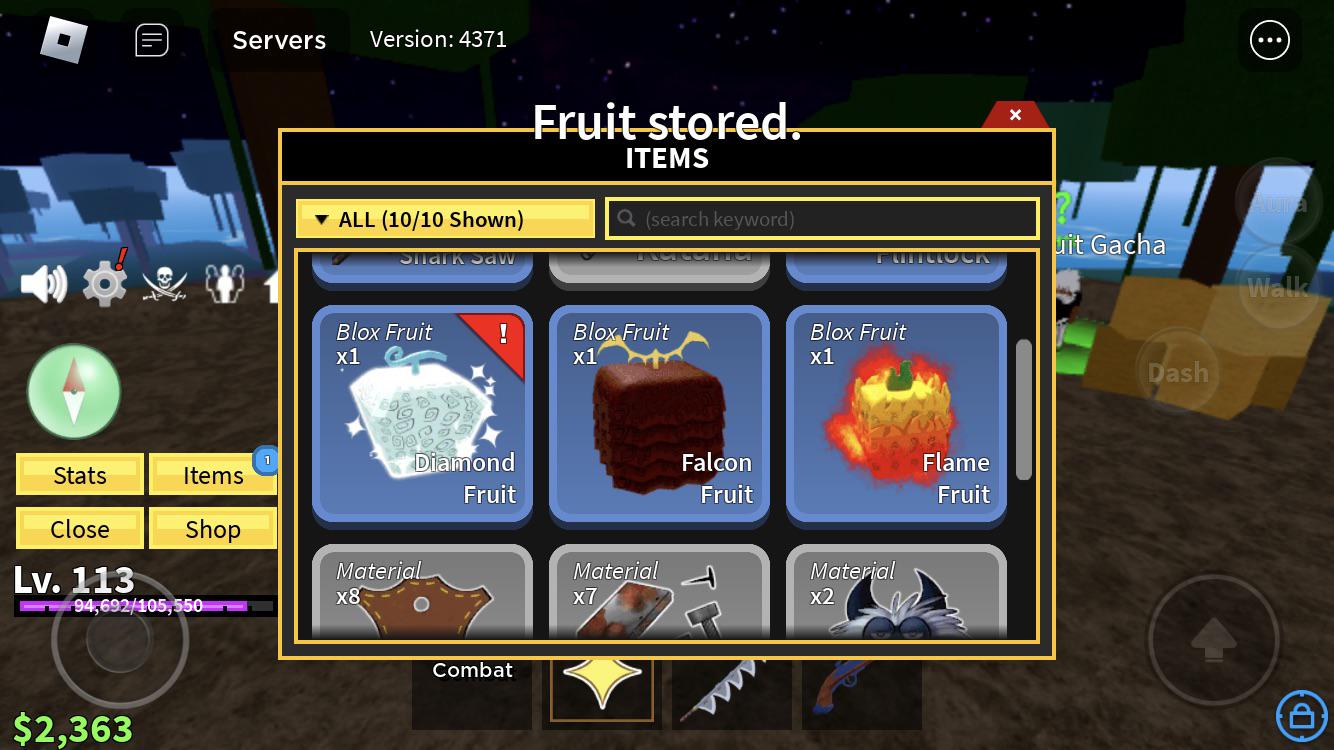 Just got diamond fruit, but stored it instead of eating it for light as