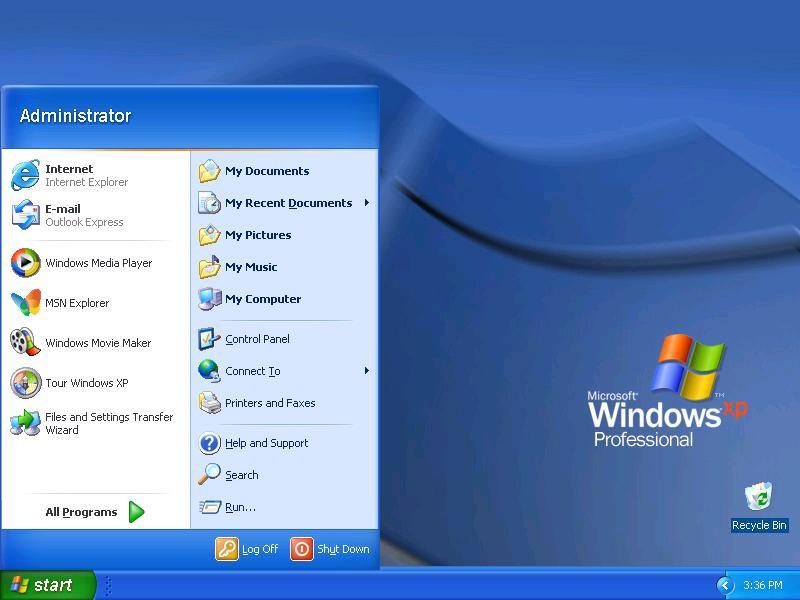 Windows XP, Start menu games, and Paint