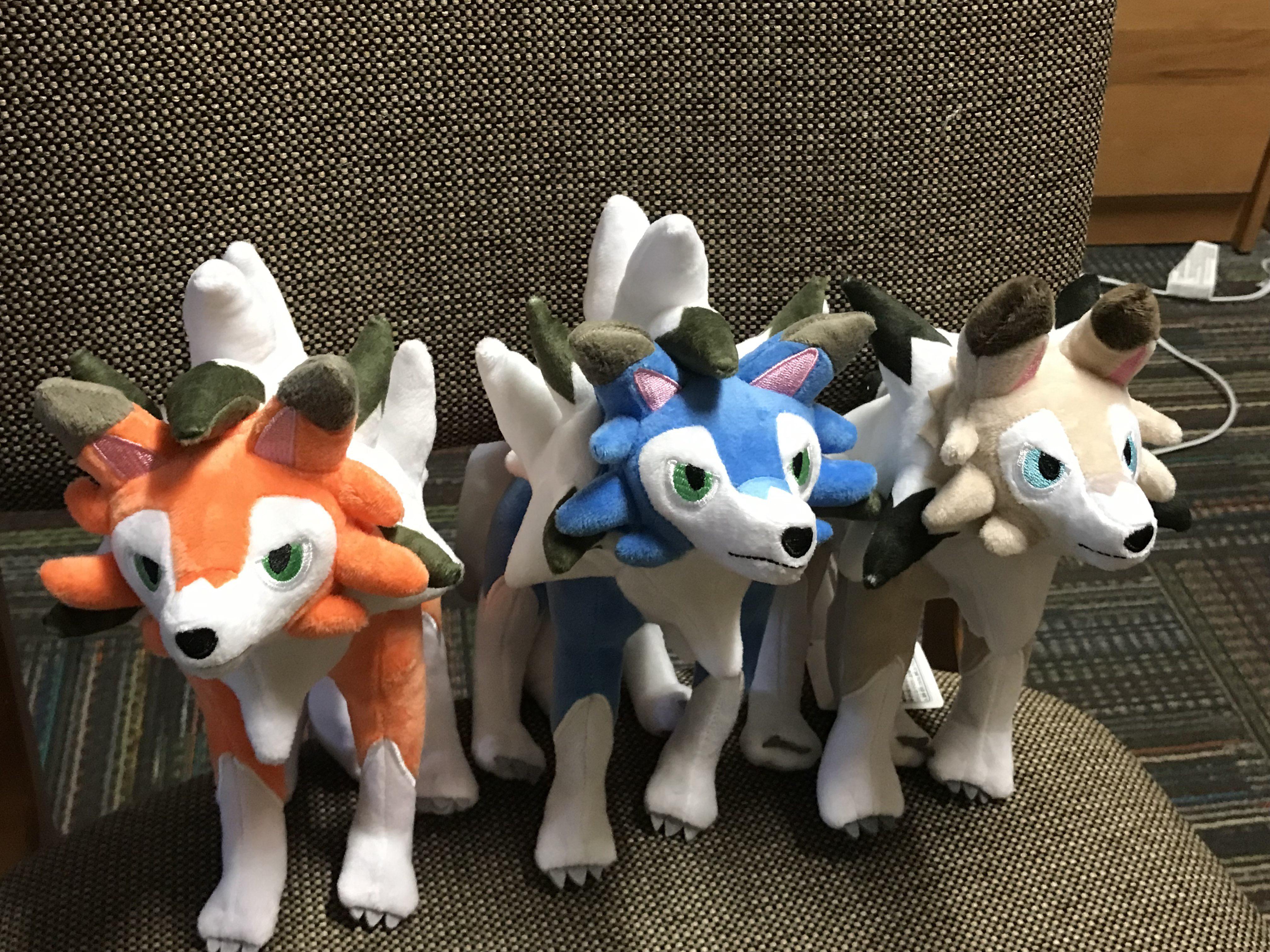 Plush Delivery! Three Lovely (...Bootleg) Lycanroc. Great for the price