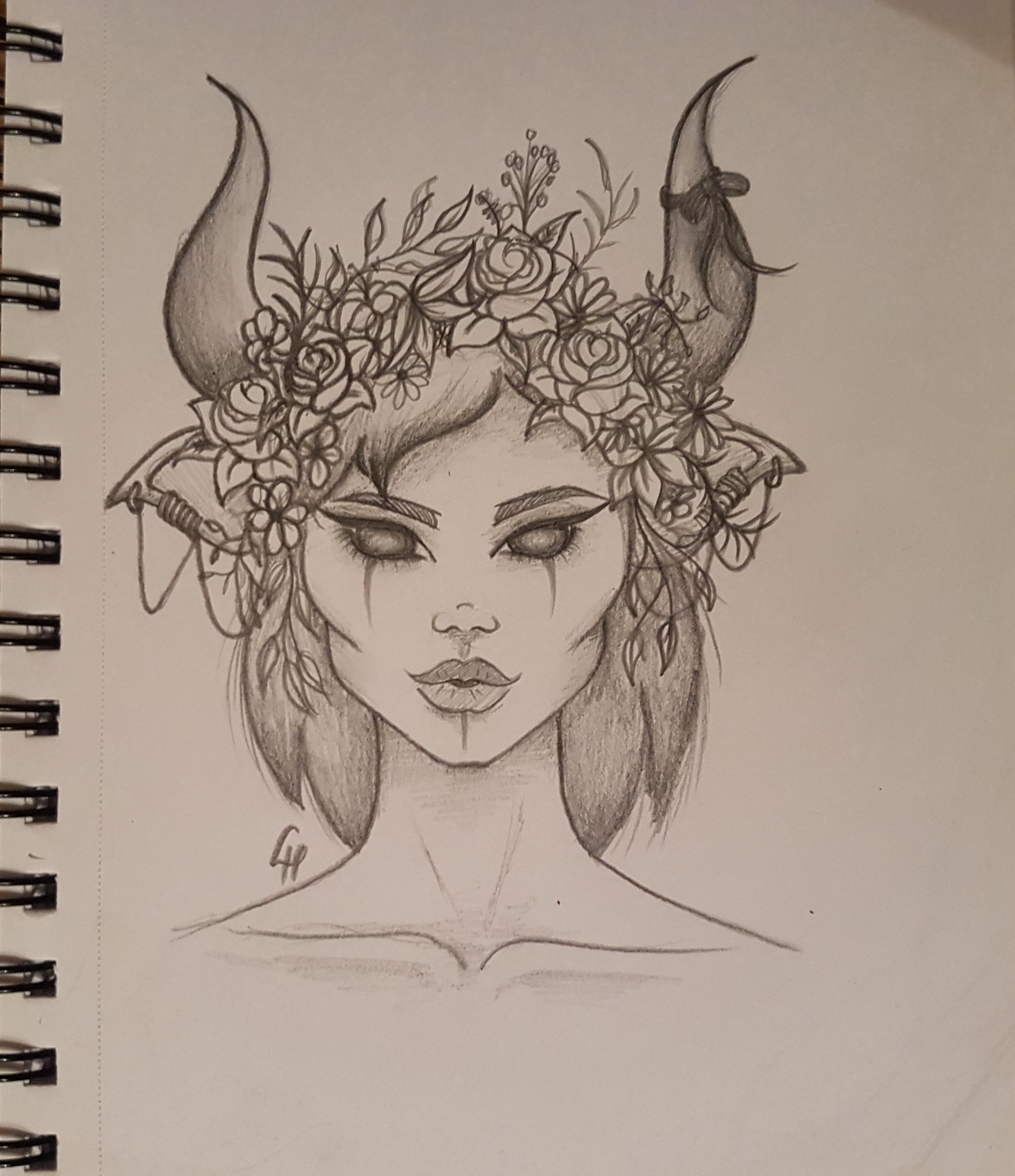 Flower demon.. pencil r/drawing