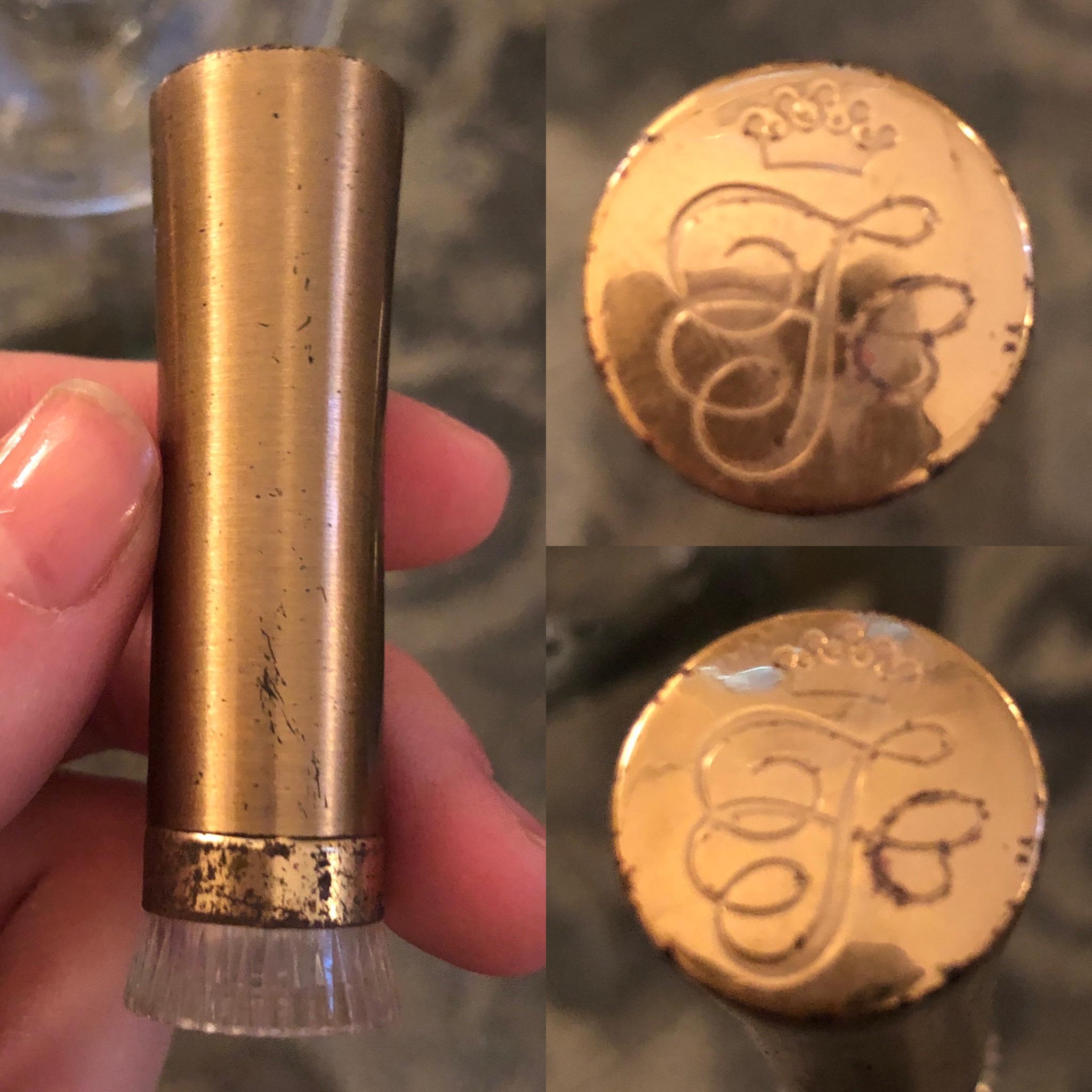 I found this tube of red lipstick in the basement of a house built in