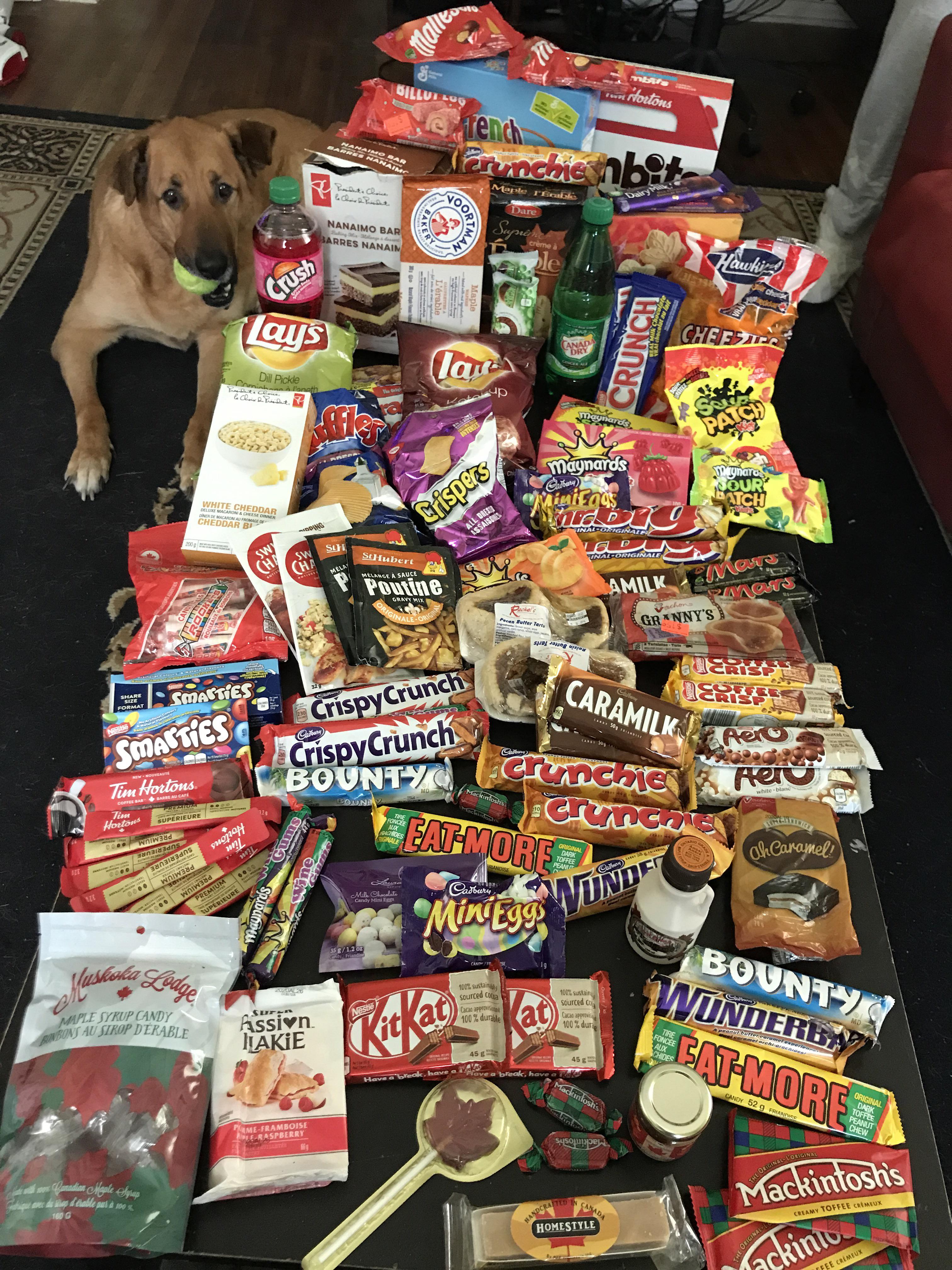 A massive amount of wonderful Canadian snacks and groceries from u