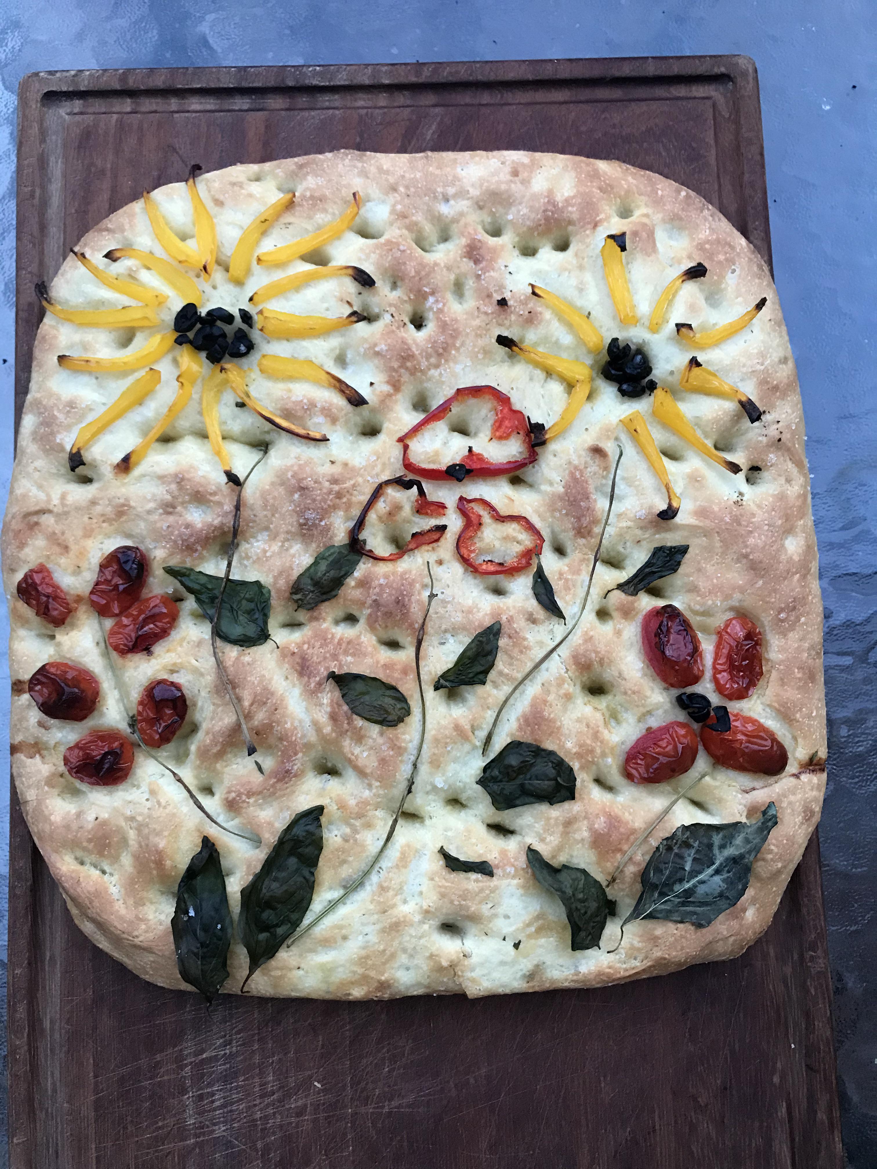decorated focaccia) nothing crazy on the decor but probably my