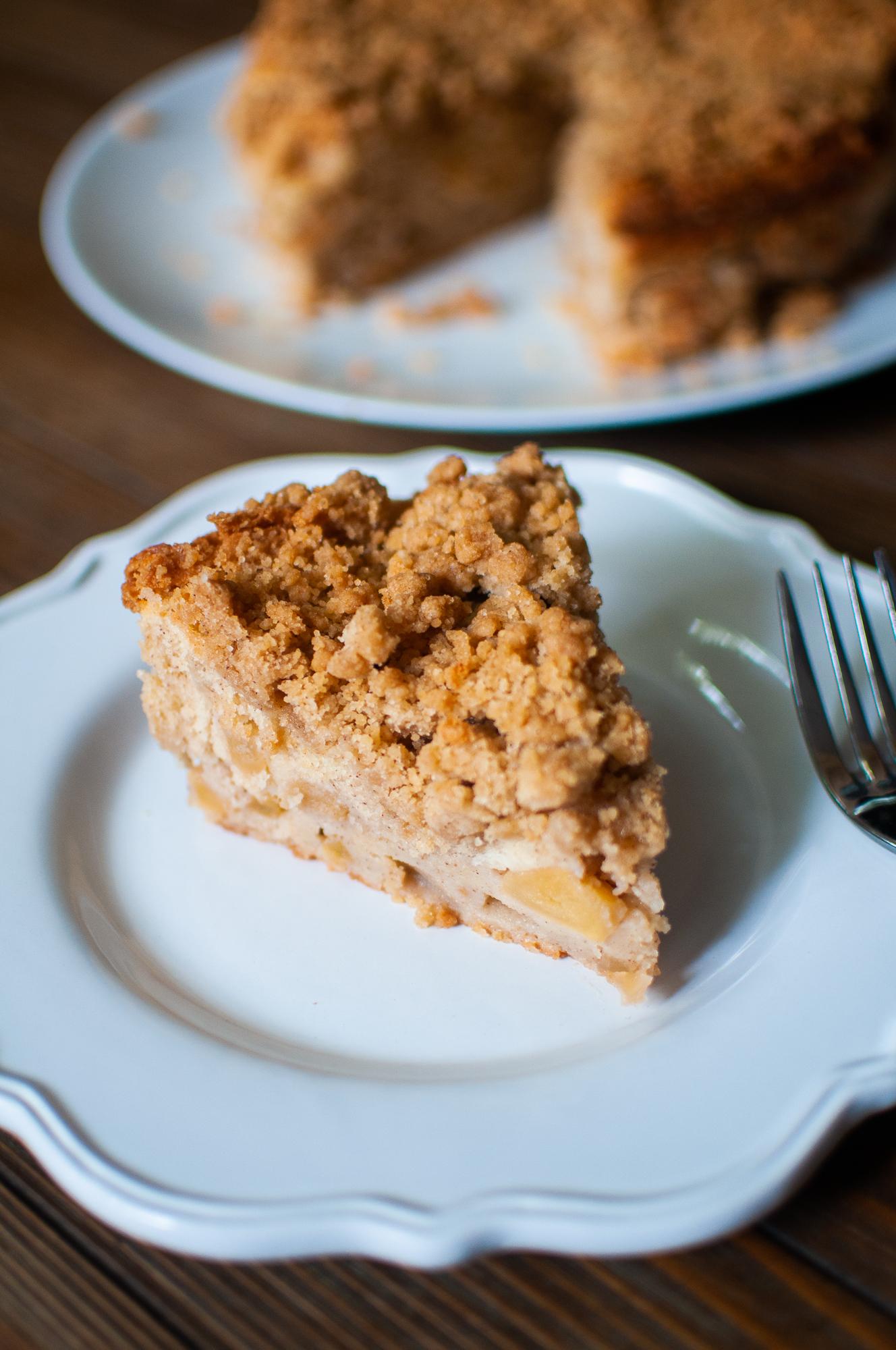 Happy Fall! Cinnamon Apple Streusel Cake r/Baking