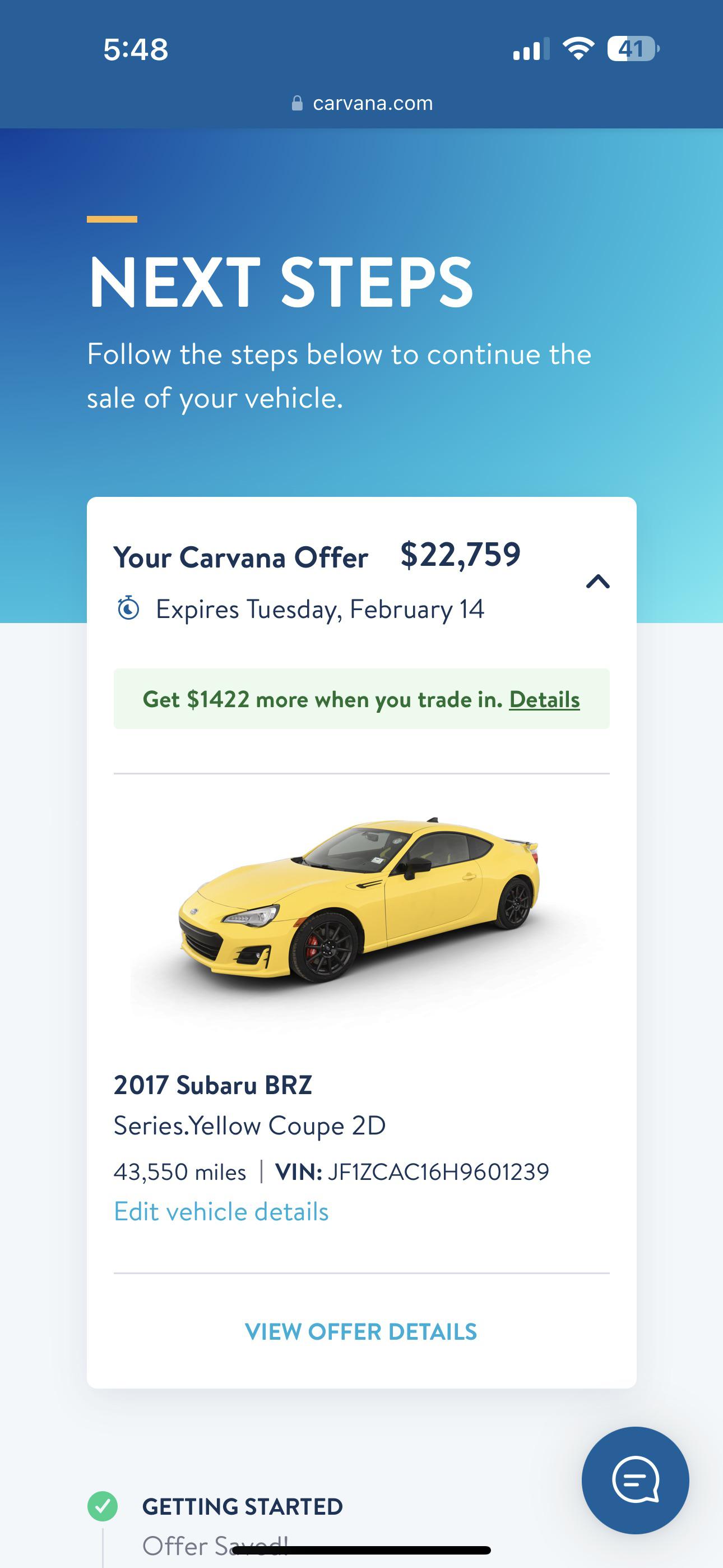 My carvana offer might take it 🤔 r/ft86