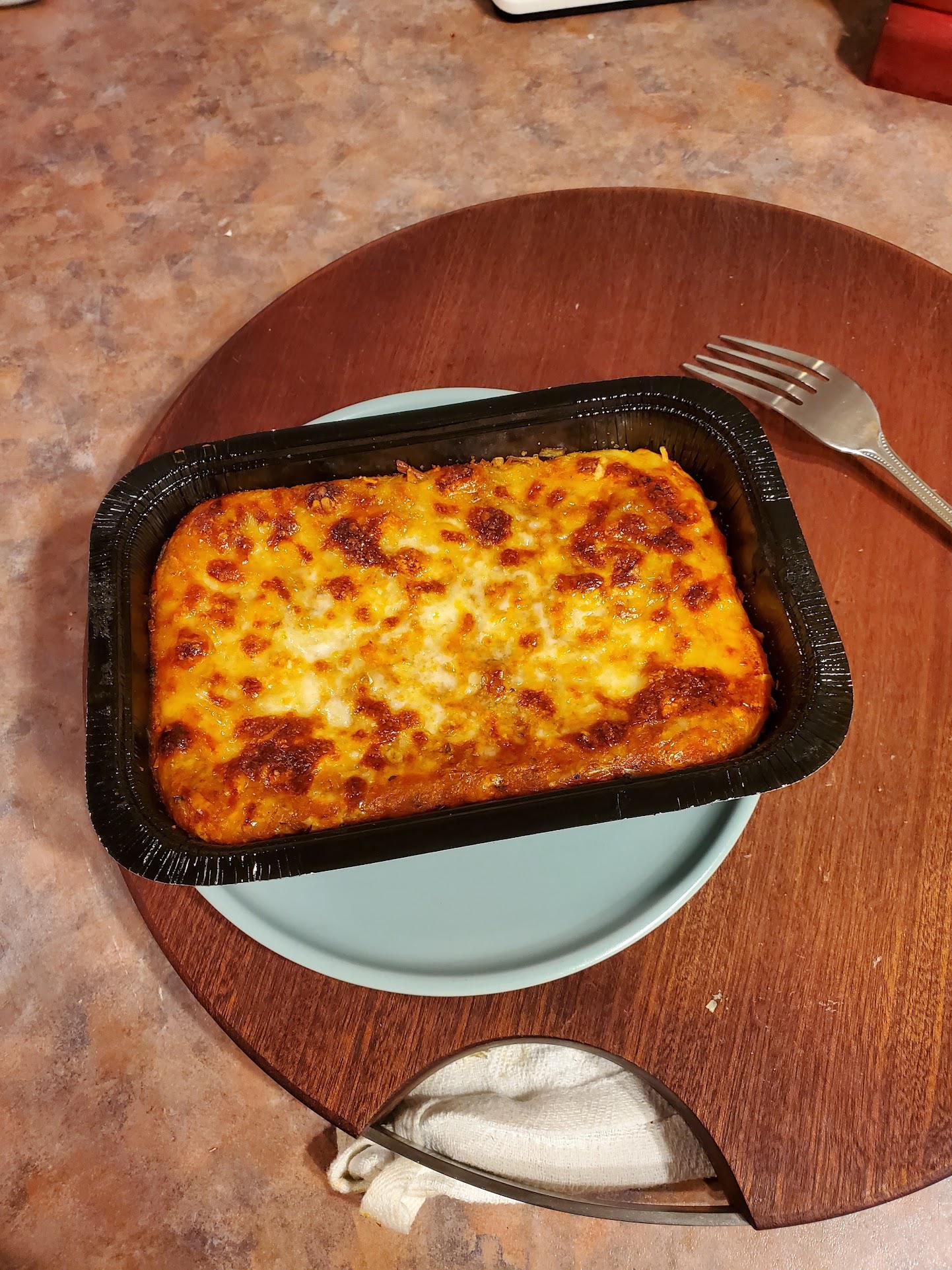 toaster oven frozen lasagna perfectly browned after waiting 50min r