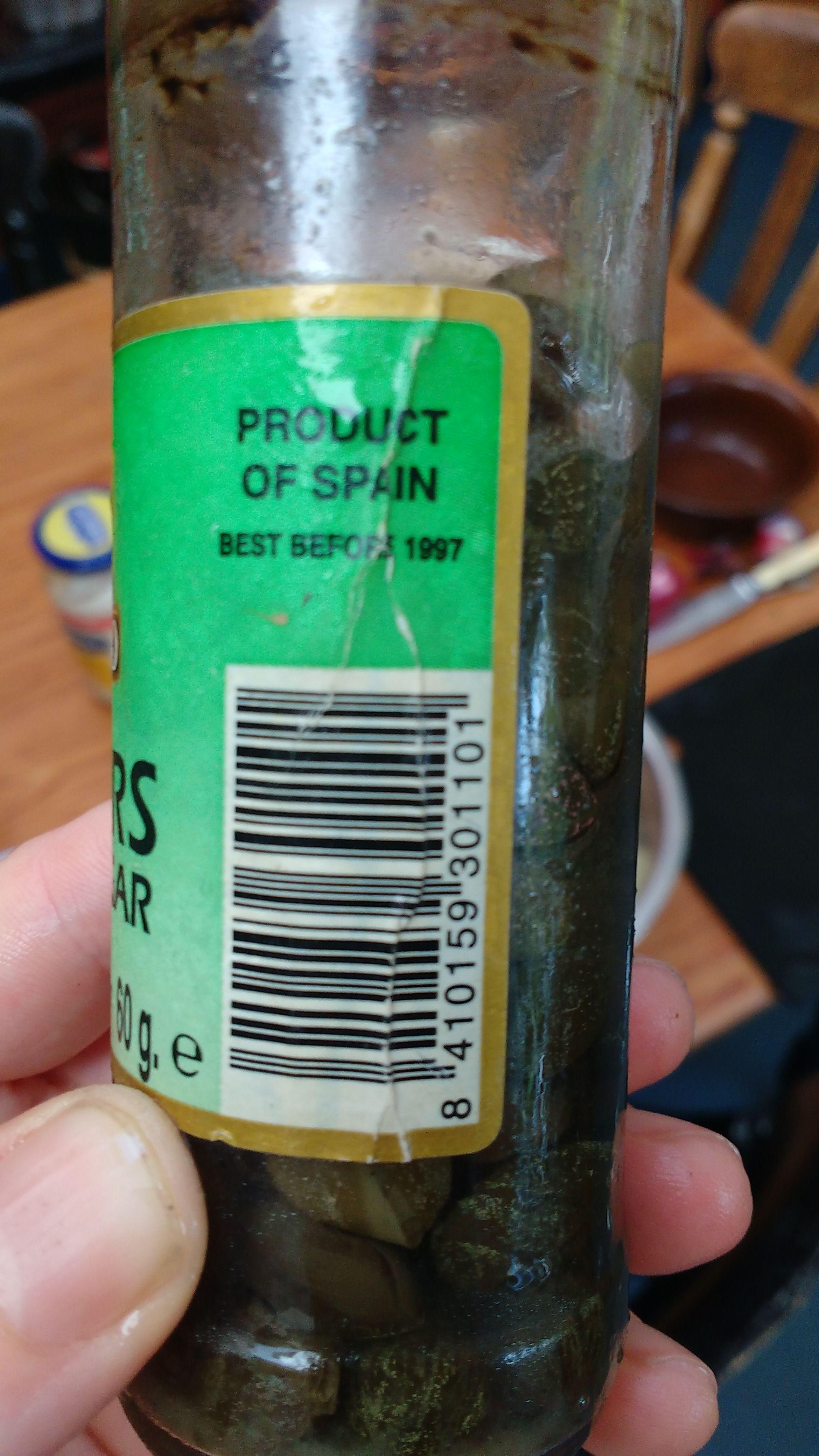This jar of capers has been in my parents' fridge for over 21 years r