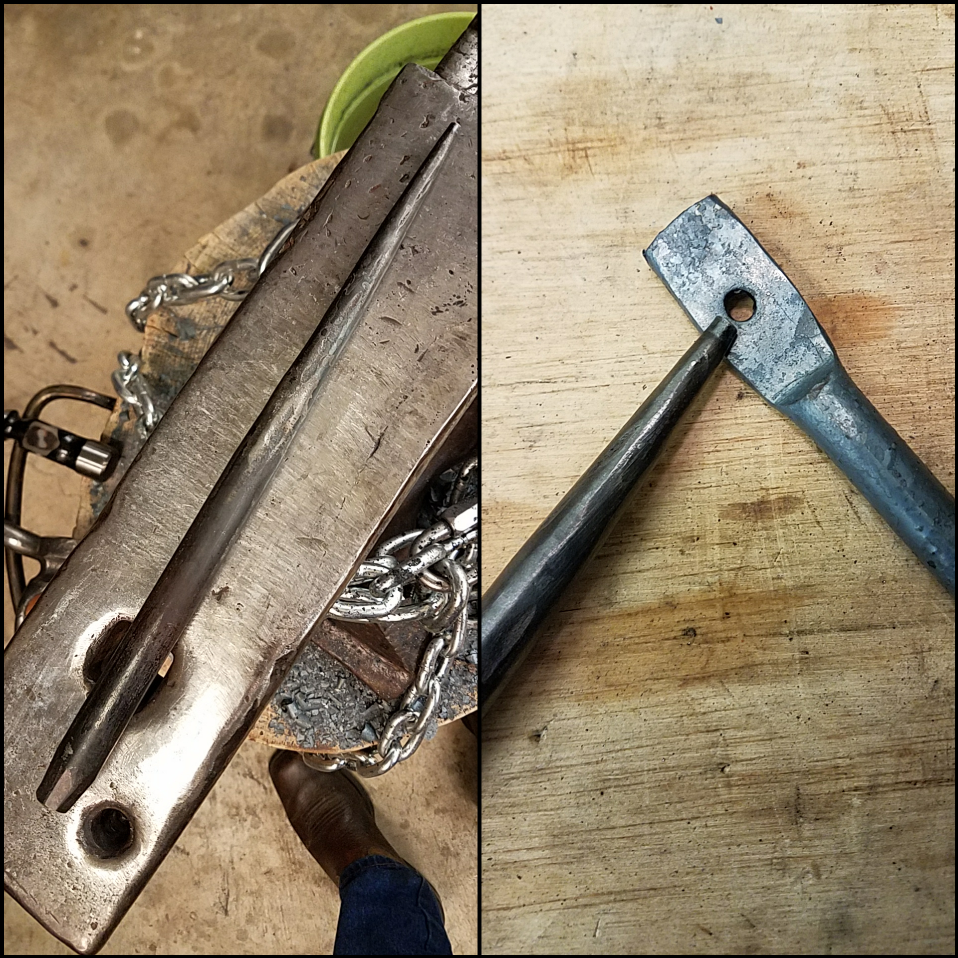 Made a hole punch, punched a hole... first tool made. r/Blacksmith