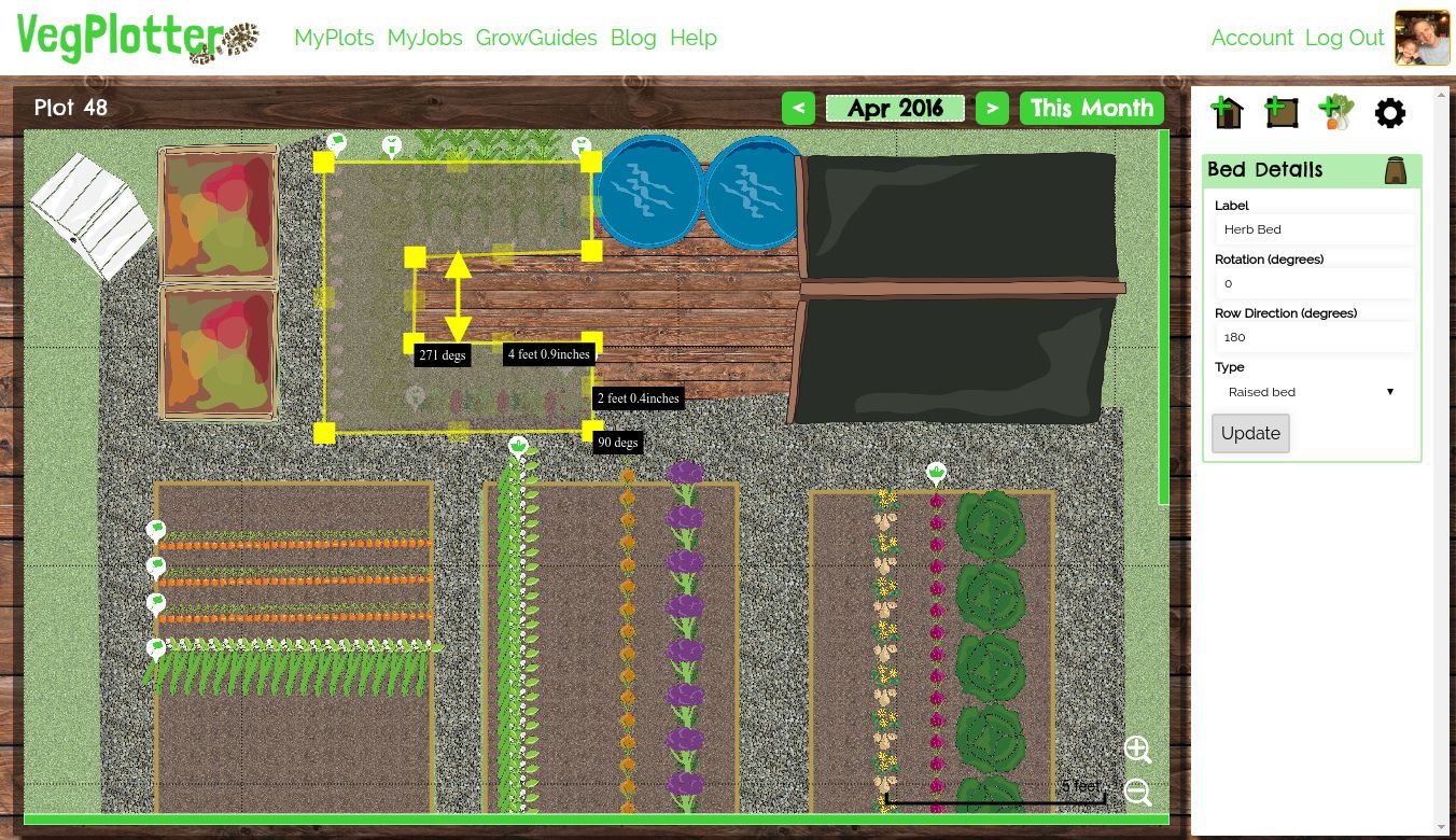 I'm looking to make the vegetable garden planning tool I created as