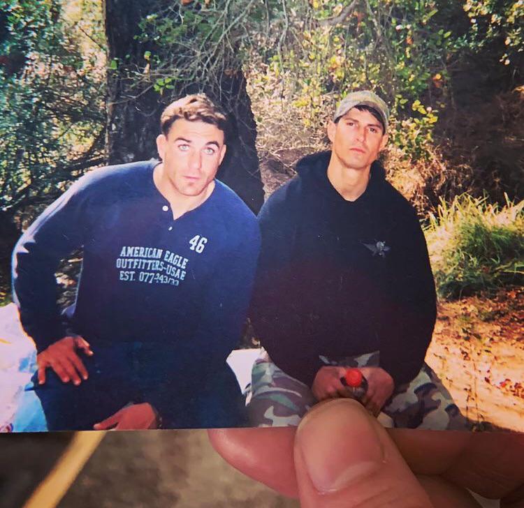 Eric Kocher and Rudy Reyes after coming home from Iraq (Fallbrook