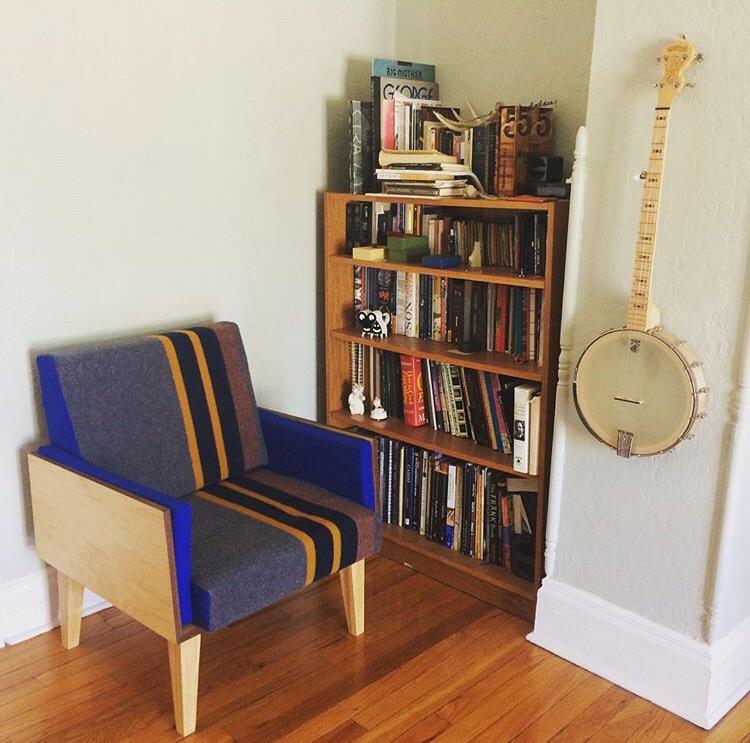 A little reading chair. I collaborated on this with a friend who does