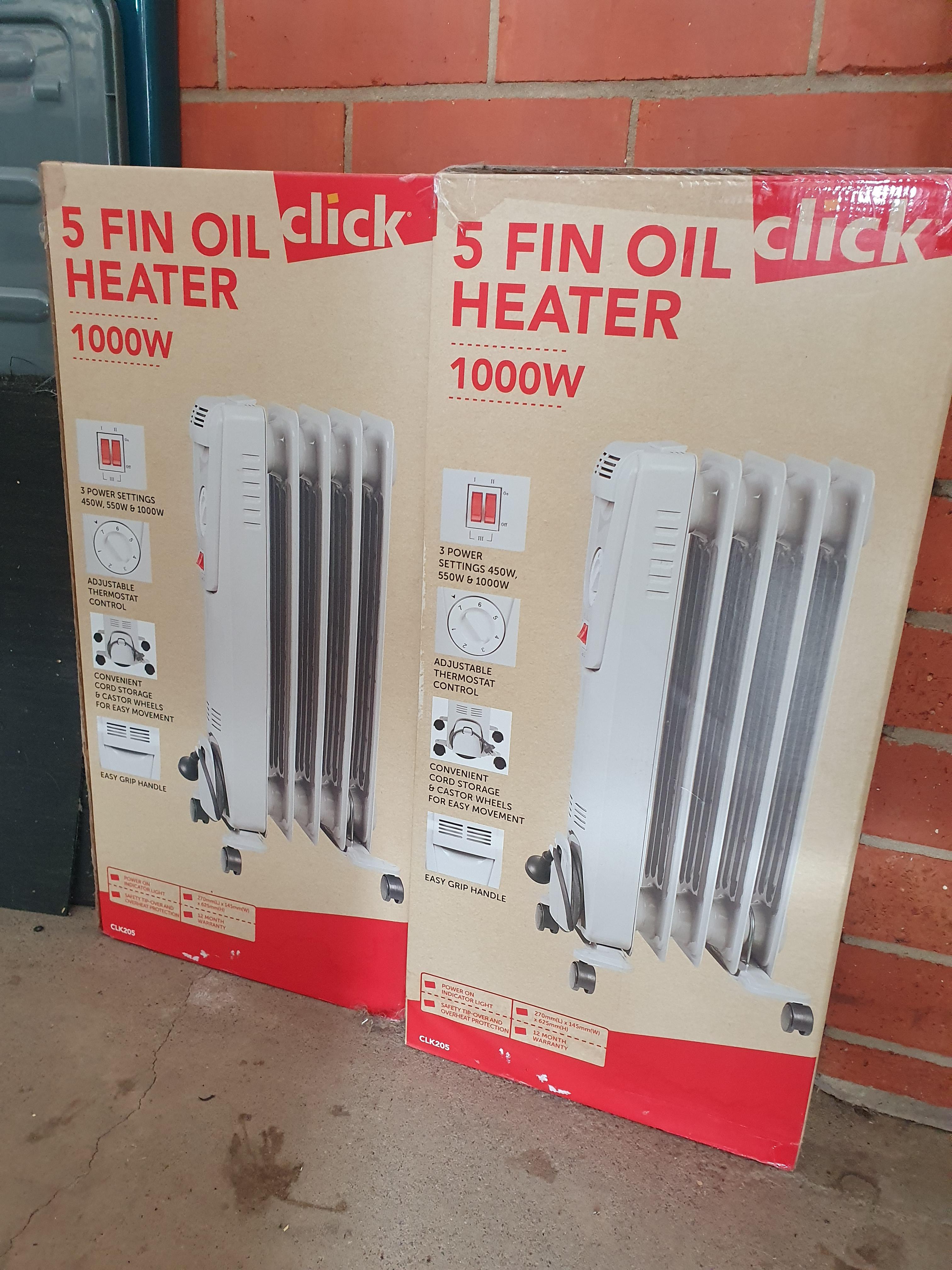FREE 2 X 1000w oil heaters melbourne
