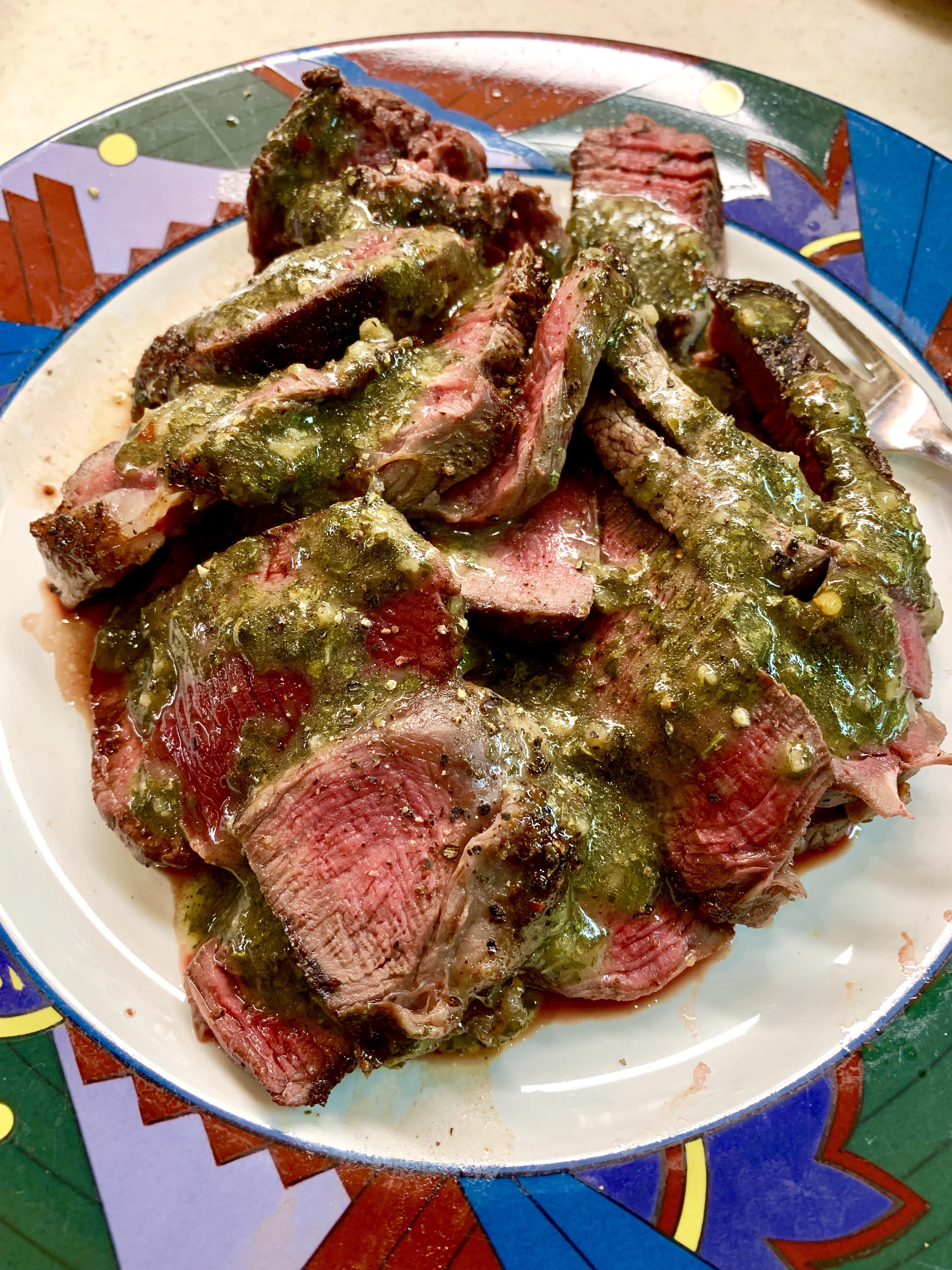 [Homemade] Chimichurri beef tenderloin r/food