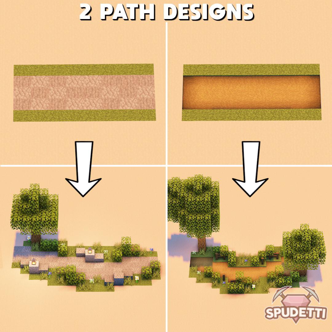 2 simple path designs r/Minecraftbuilds