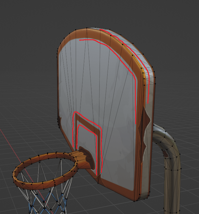 How do you paint straight lines like this when there's no polys to fill