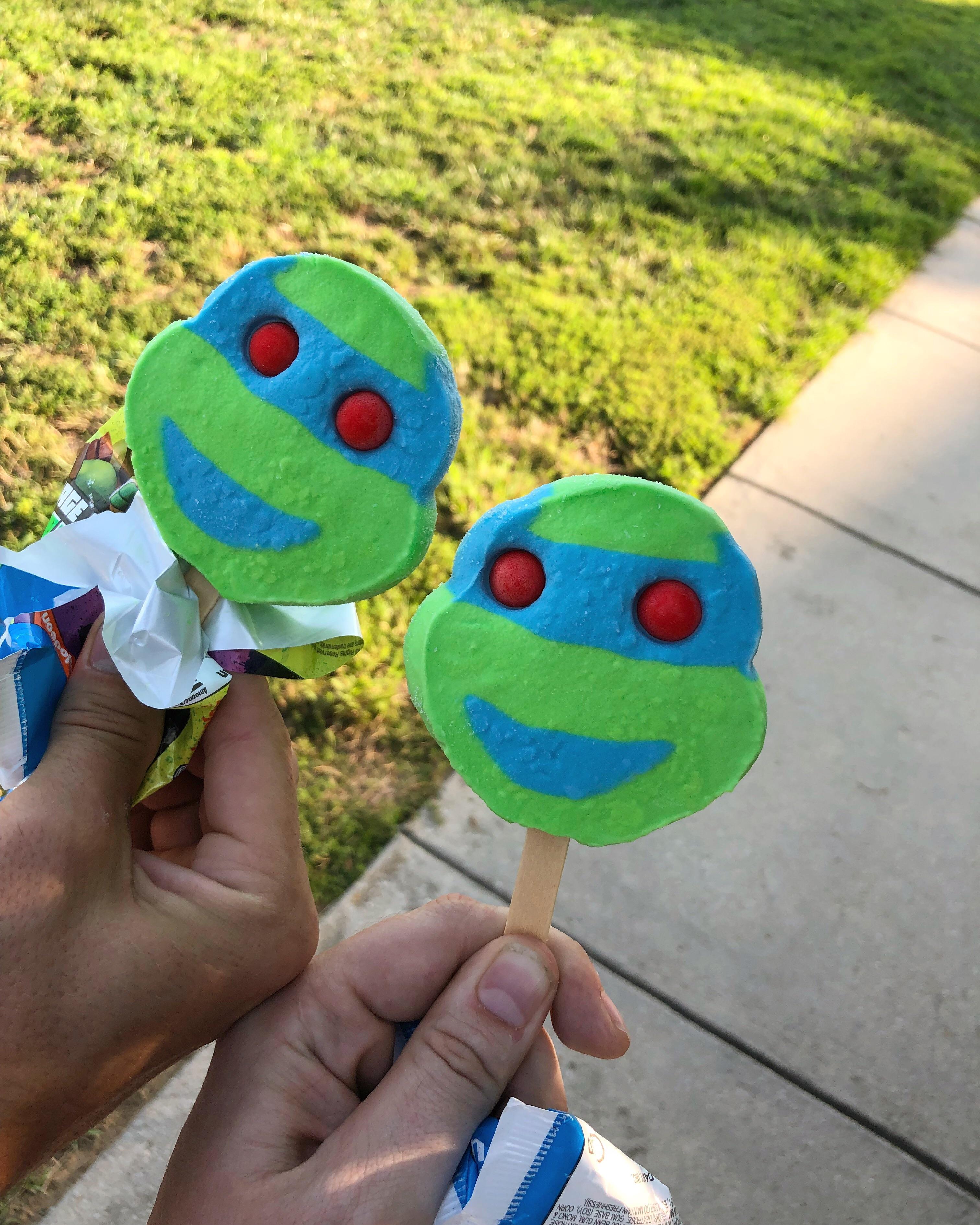 Teenage Mutant Ninja Turtles from an ice cream truck