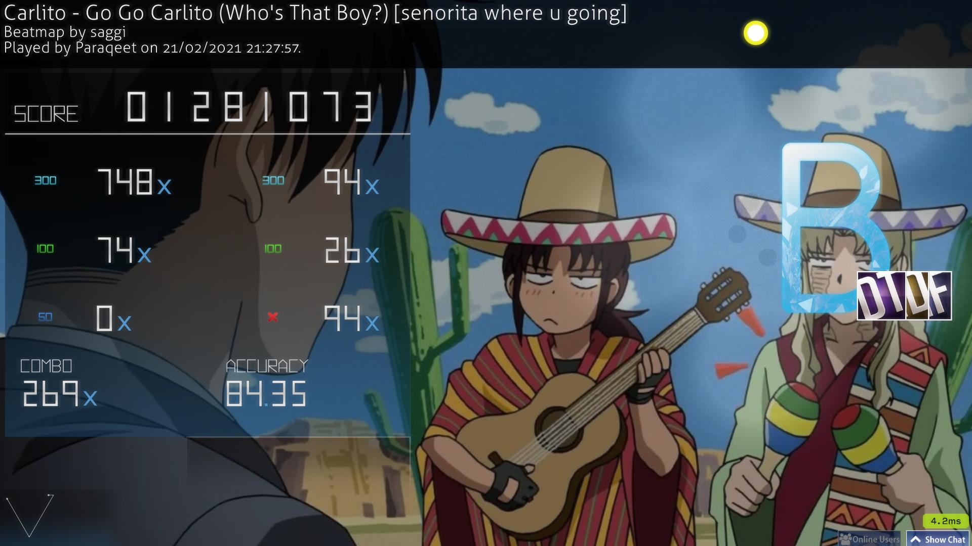 Paraqeet Carlito Go Go Carlito (Who's That Boy?) [senorita where u