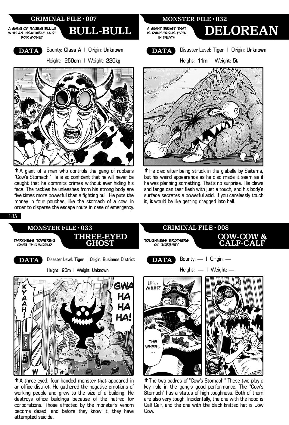 Databook chapter 185 translated r/OnePunchMan
