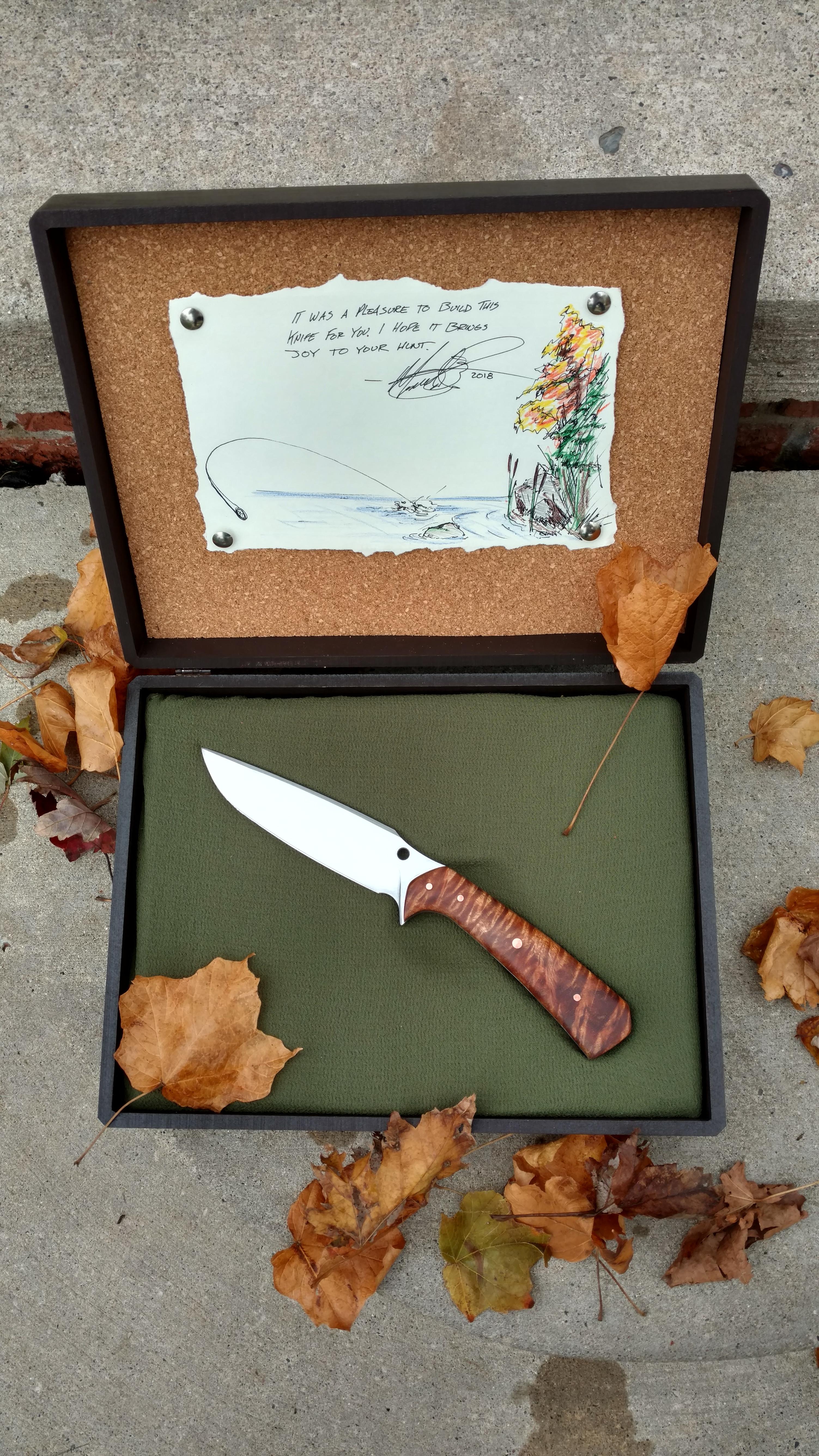 This was a camp knife I finished in the fall of last year. The