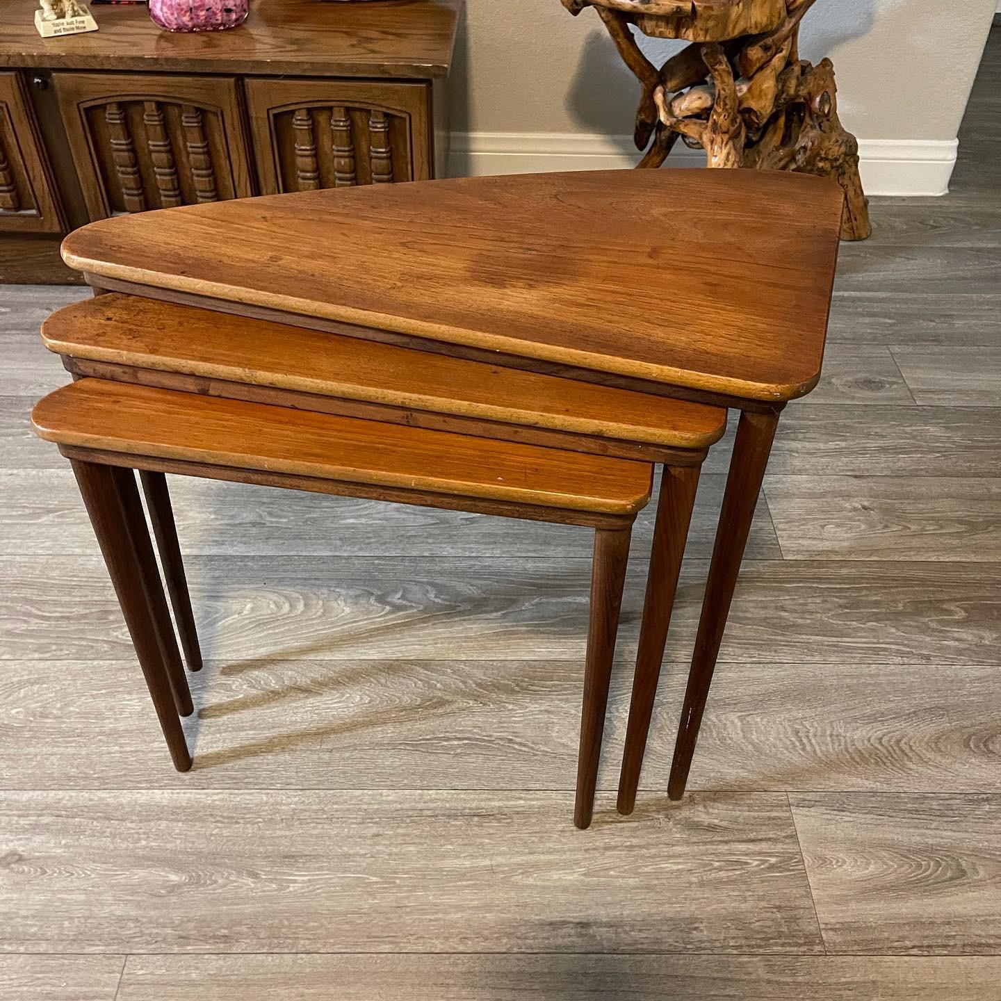 Scored these nesting tables from offer up r/Mid_Century