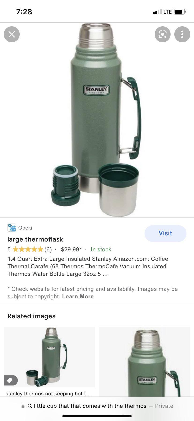 what is this little cup called that comes with the thermos and can i