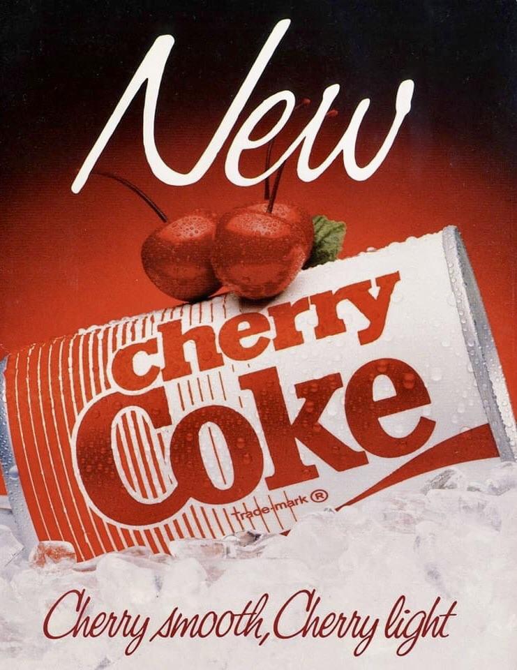 Remember when Cherry Coke came out in 1985? Yeah, that was cool. r/80s