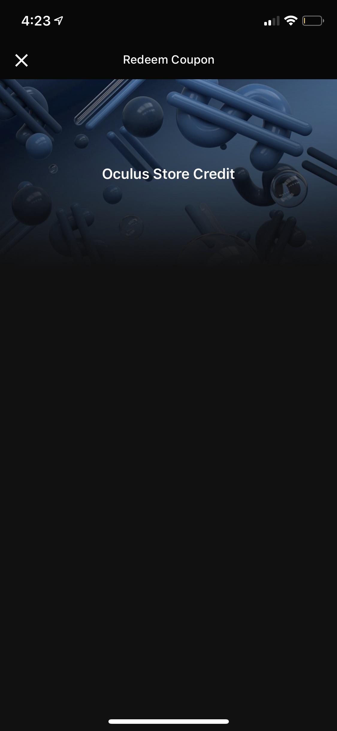 I have some Oculus store credit, but nothing is coming up, any reason