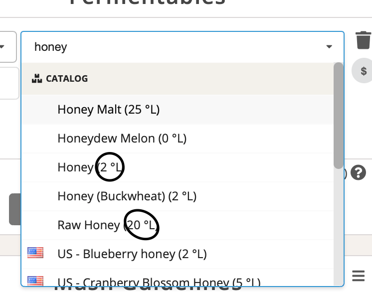 what is this unit in this calculator and how can raw honey be sweeter
