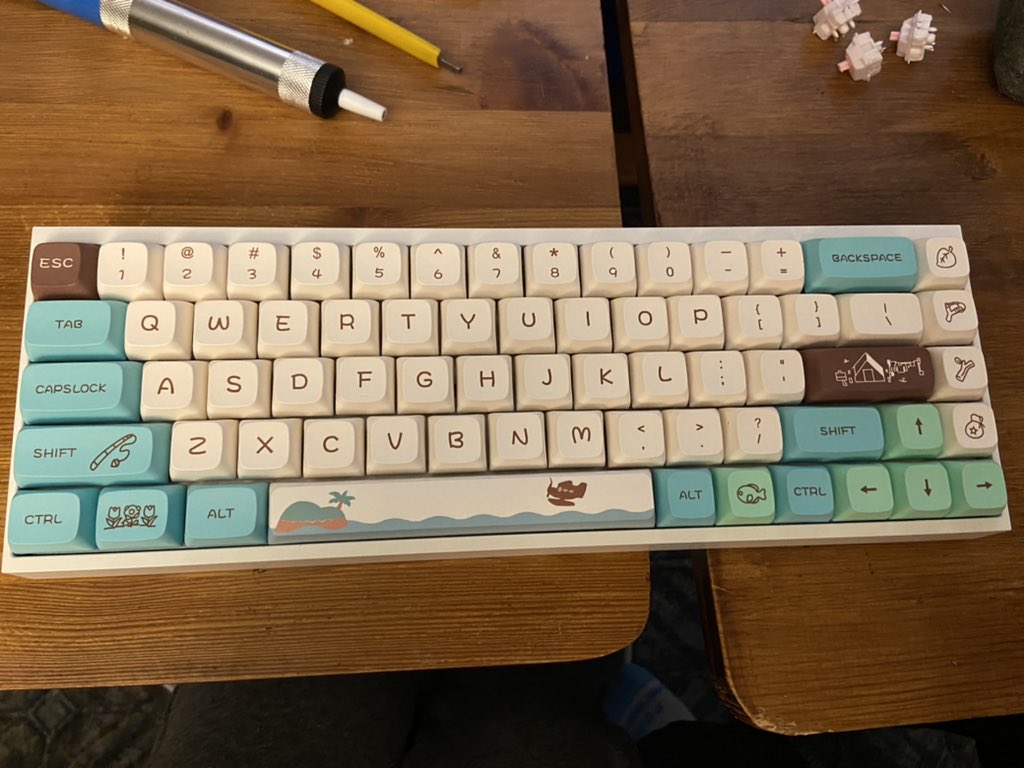 My Very First Built! Animal Crossing Theme Keyboard!! r
