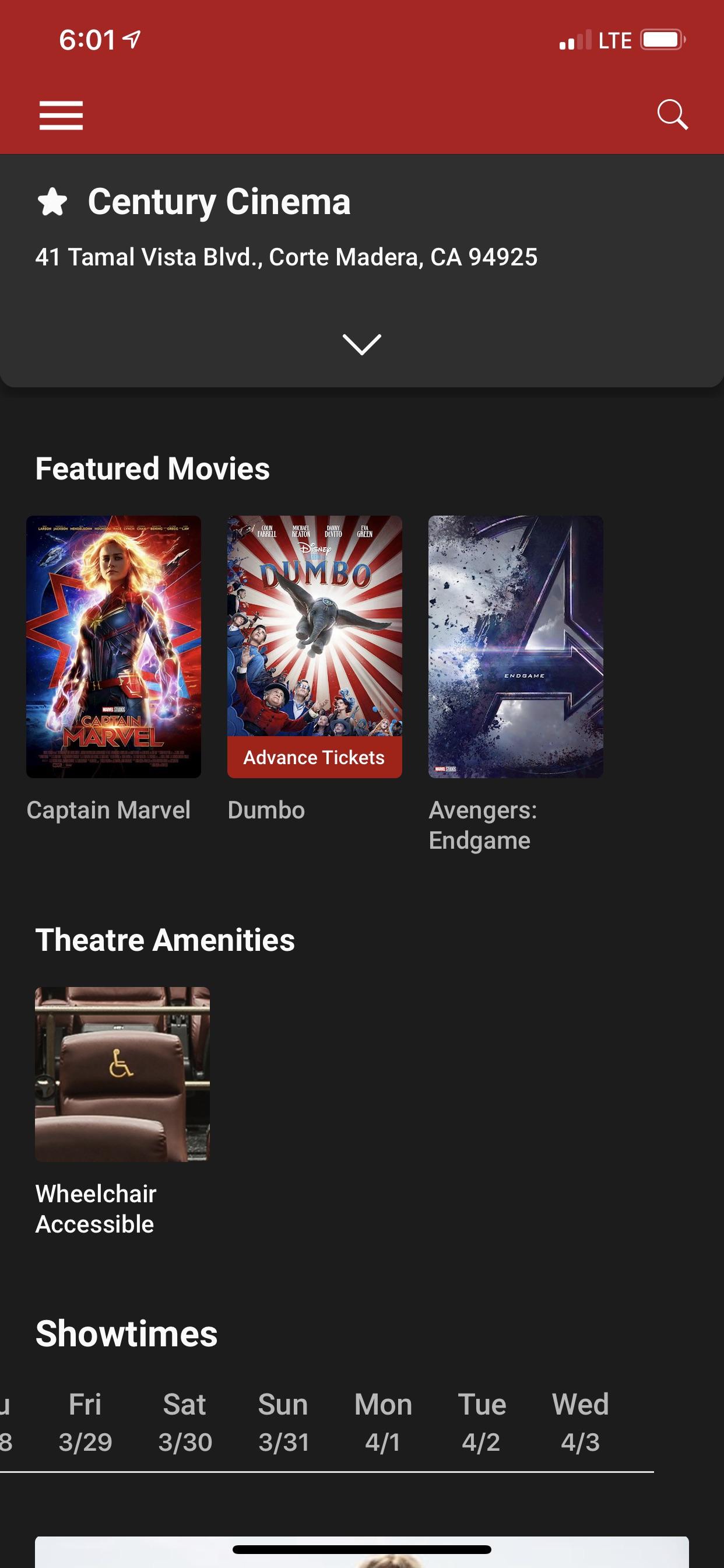 My favorite theater just put up the Endgame poster in the Cinemark app