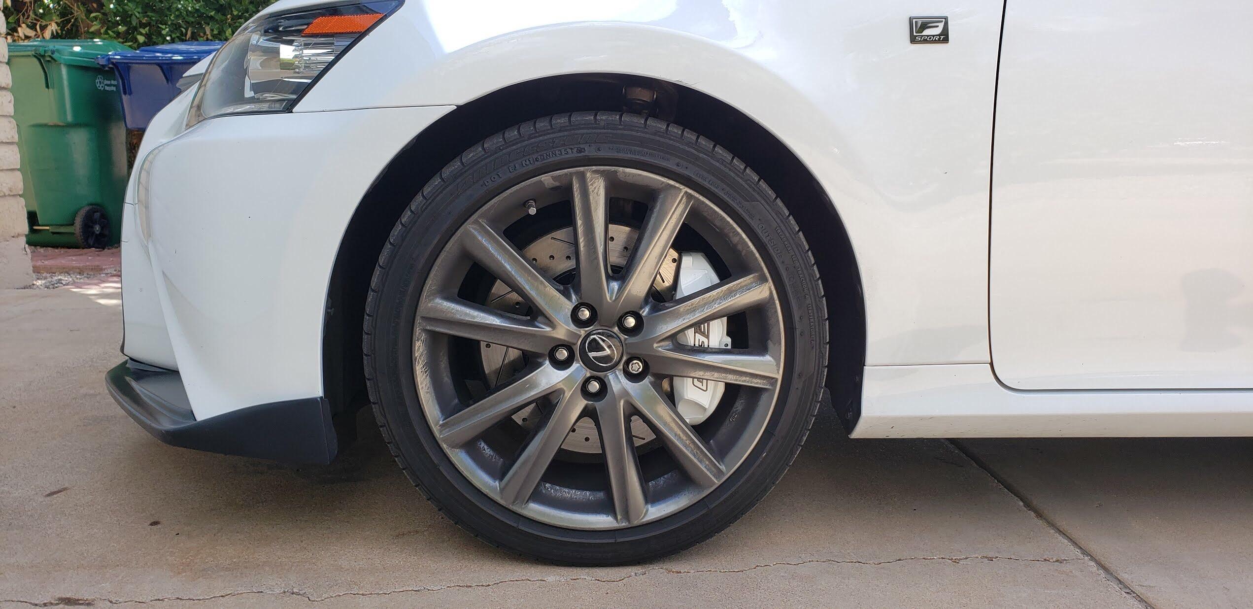 [2015 GS350 FSport RWD] Custom dimpled/slotted OEM rotors mounted