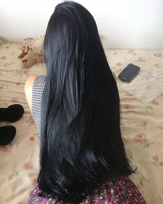 Long thick black sexy hair LongHairLovers