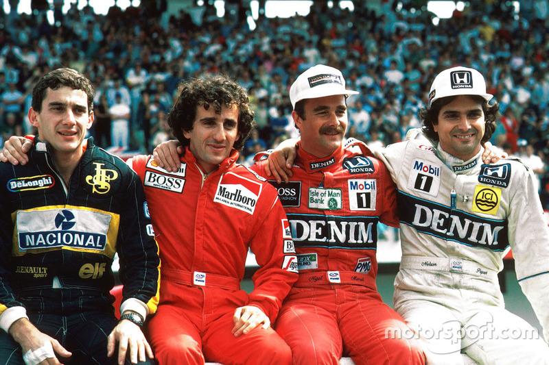 The main title contenders of the 1986 F1 Season pictured together
