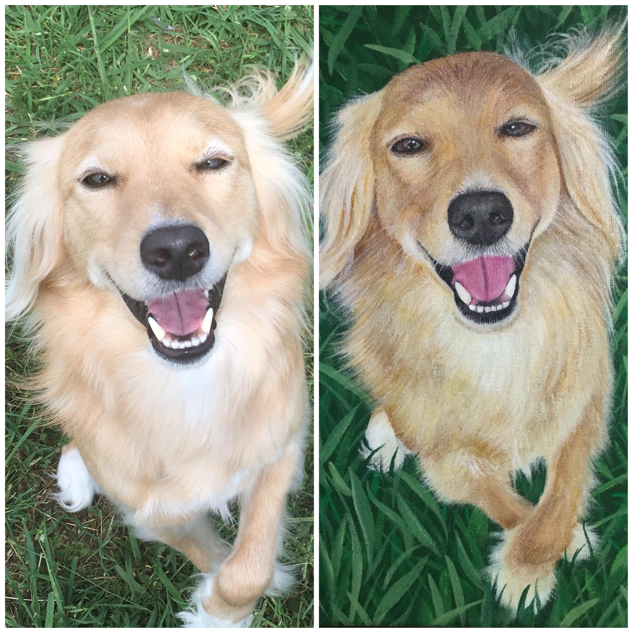 Commissioned an artist to paint my dog. Thrilled at the result! r/ExpectationVsReality
