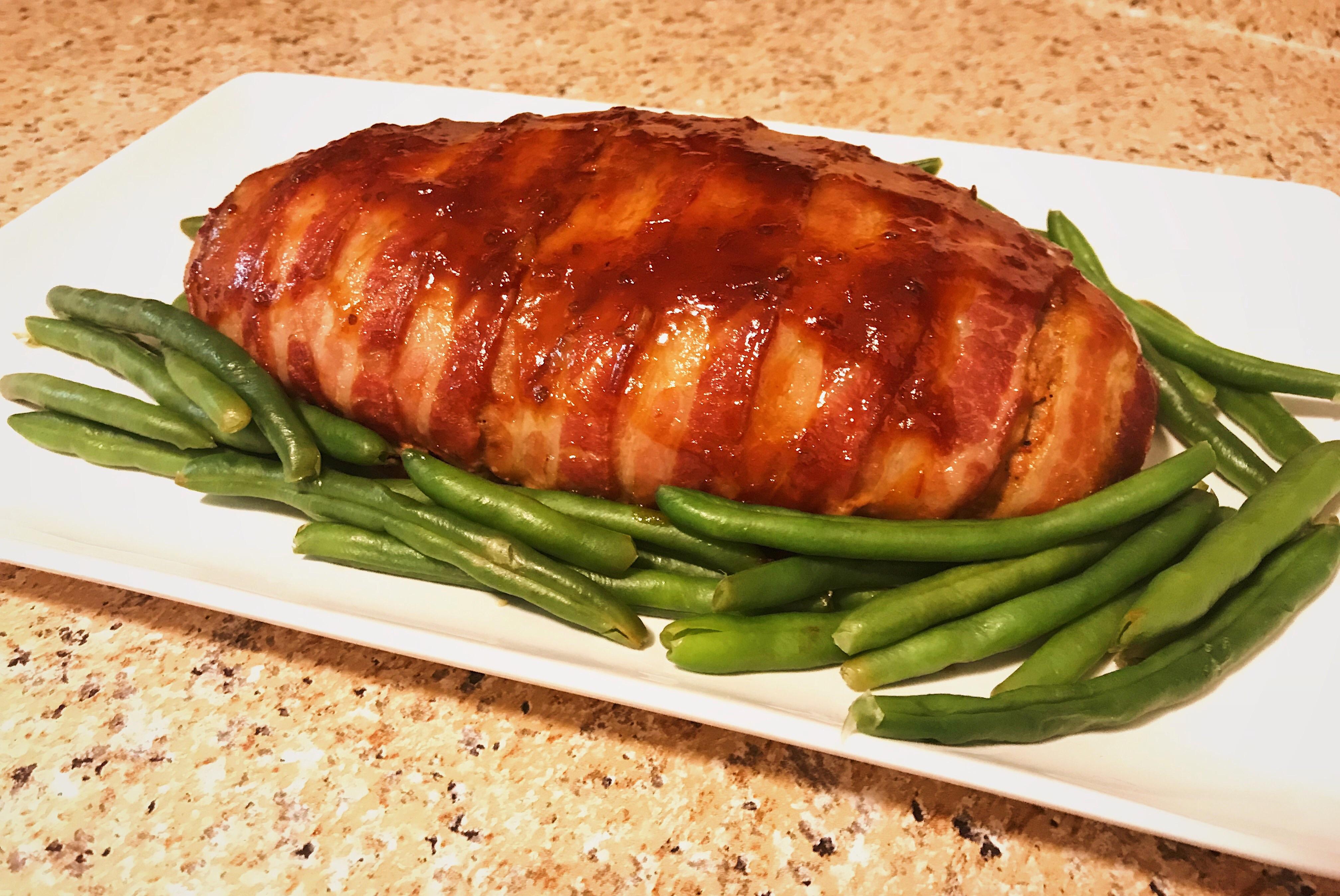 Week 10 Sweet & Savory Bacon Wrapped Meatloaf with Brown Sugar