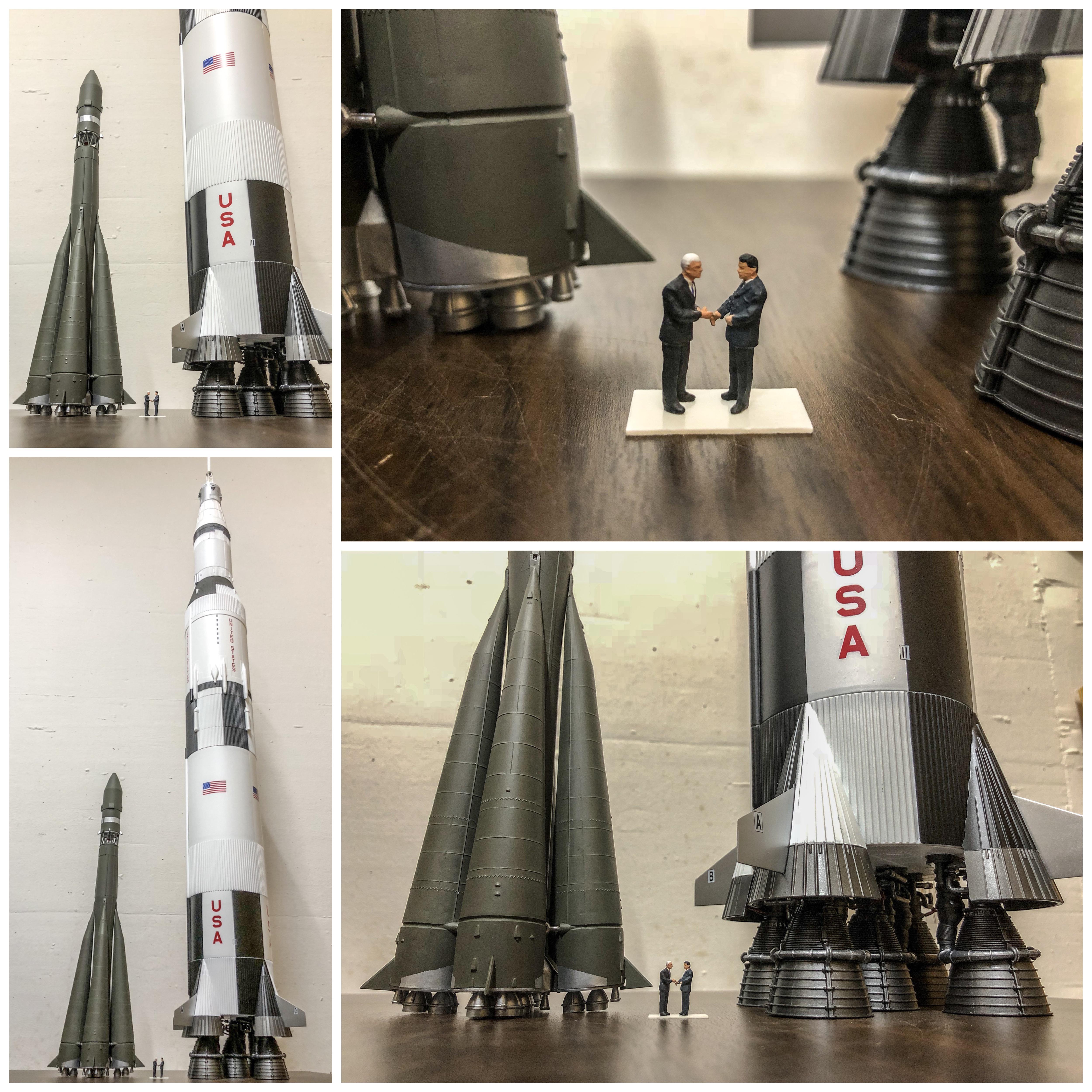 I build a model of Wernher von Braun and Sergej Korolev... and their