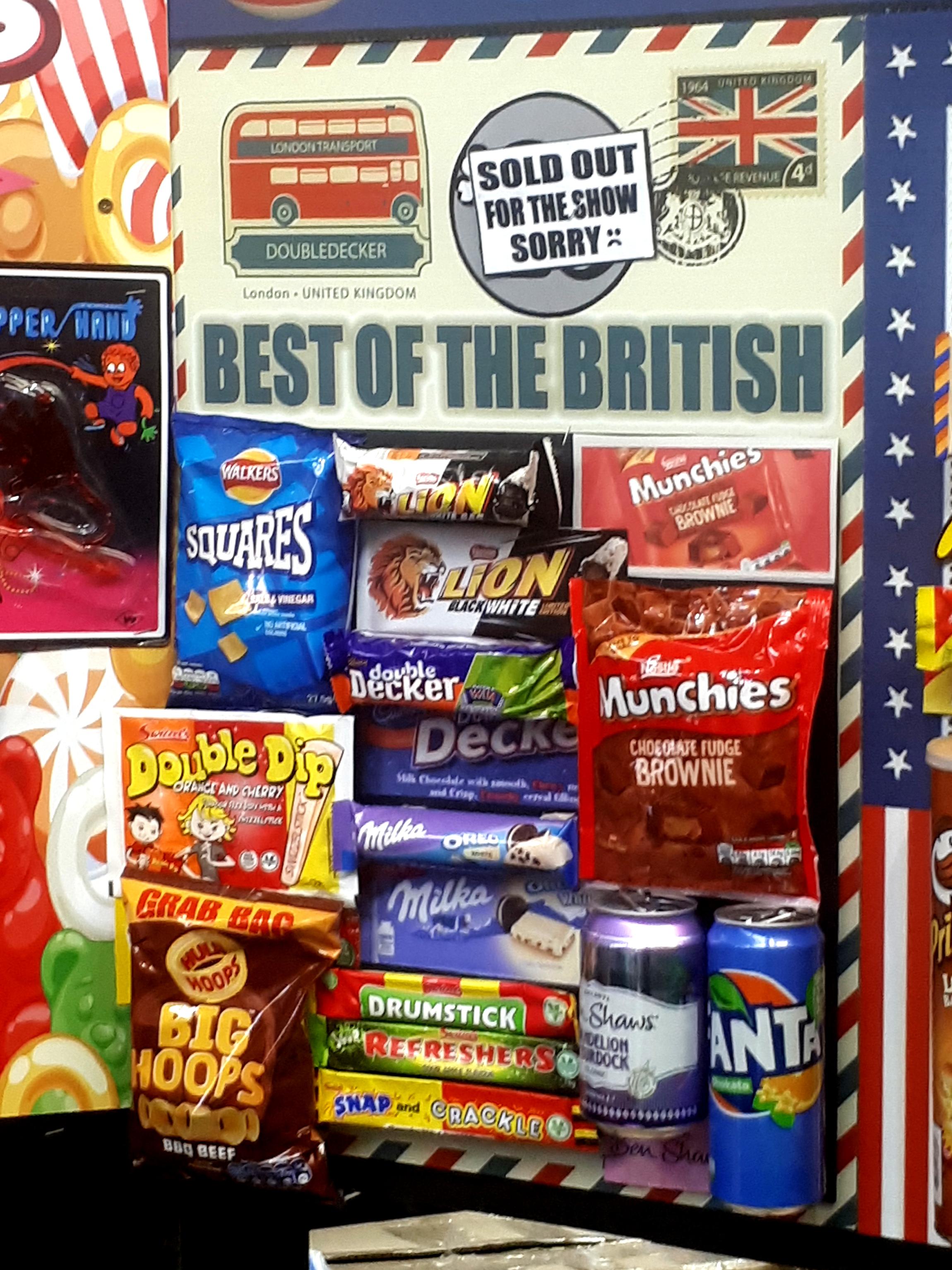The contents of the Best of British showbag at the Sydney Royal Easter Show. r/CasualUK