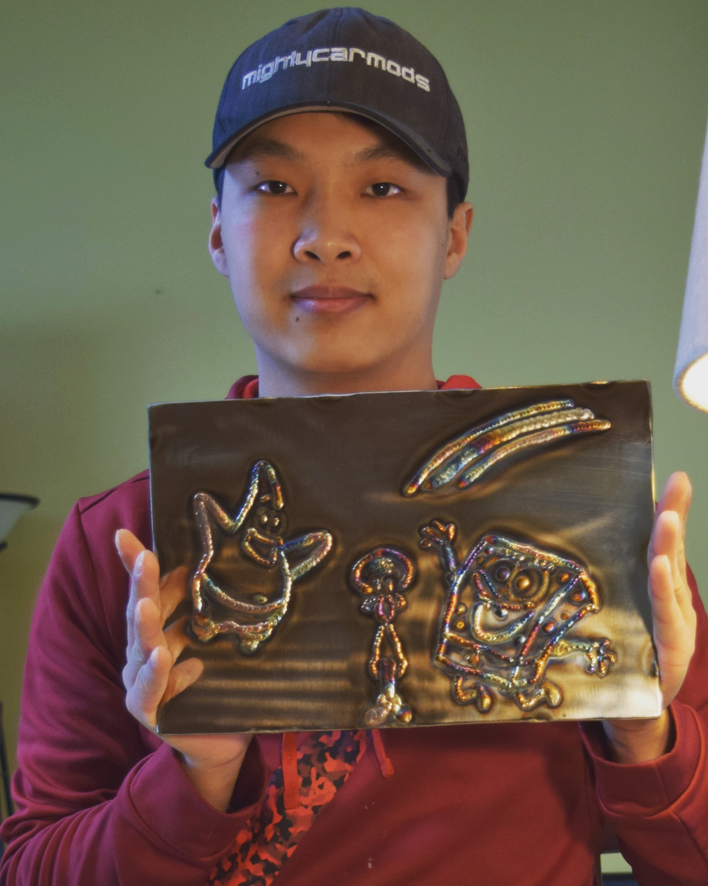 SpongeBob metal art I made with my welder in my free time r/pics