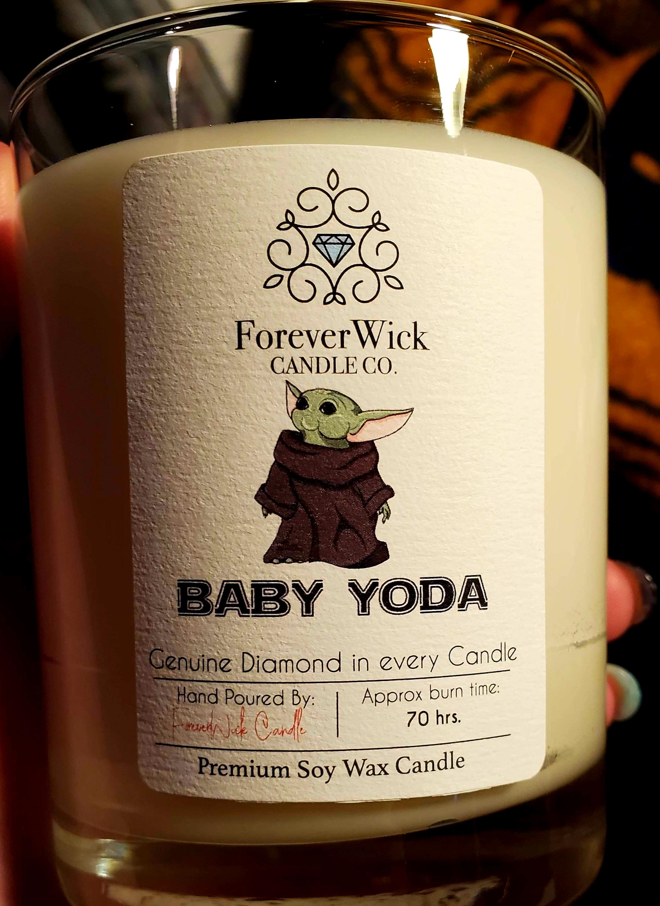 Broke down and got me a Baby Yoda candle. Smells rather pleasant. r