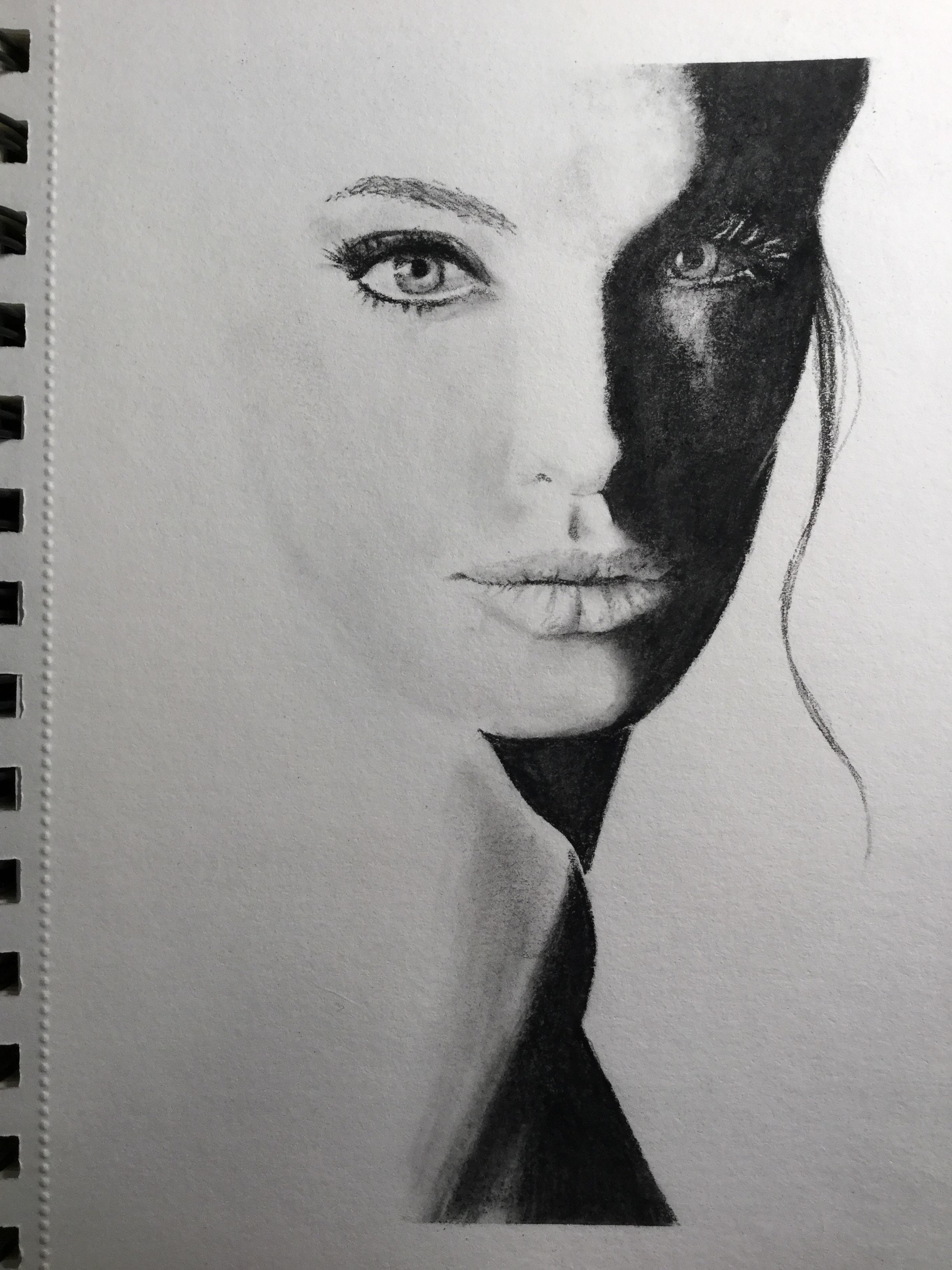 Charcoal sketch of a woman's face r/drawing