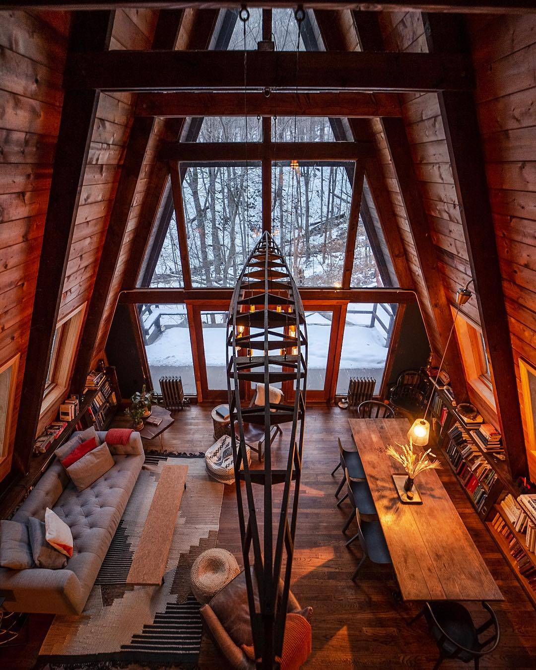 A frame cabin in the Catskill Mountains r/CozyPlaces