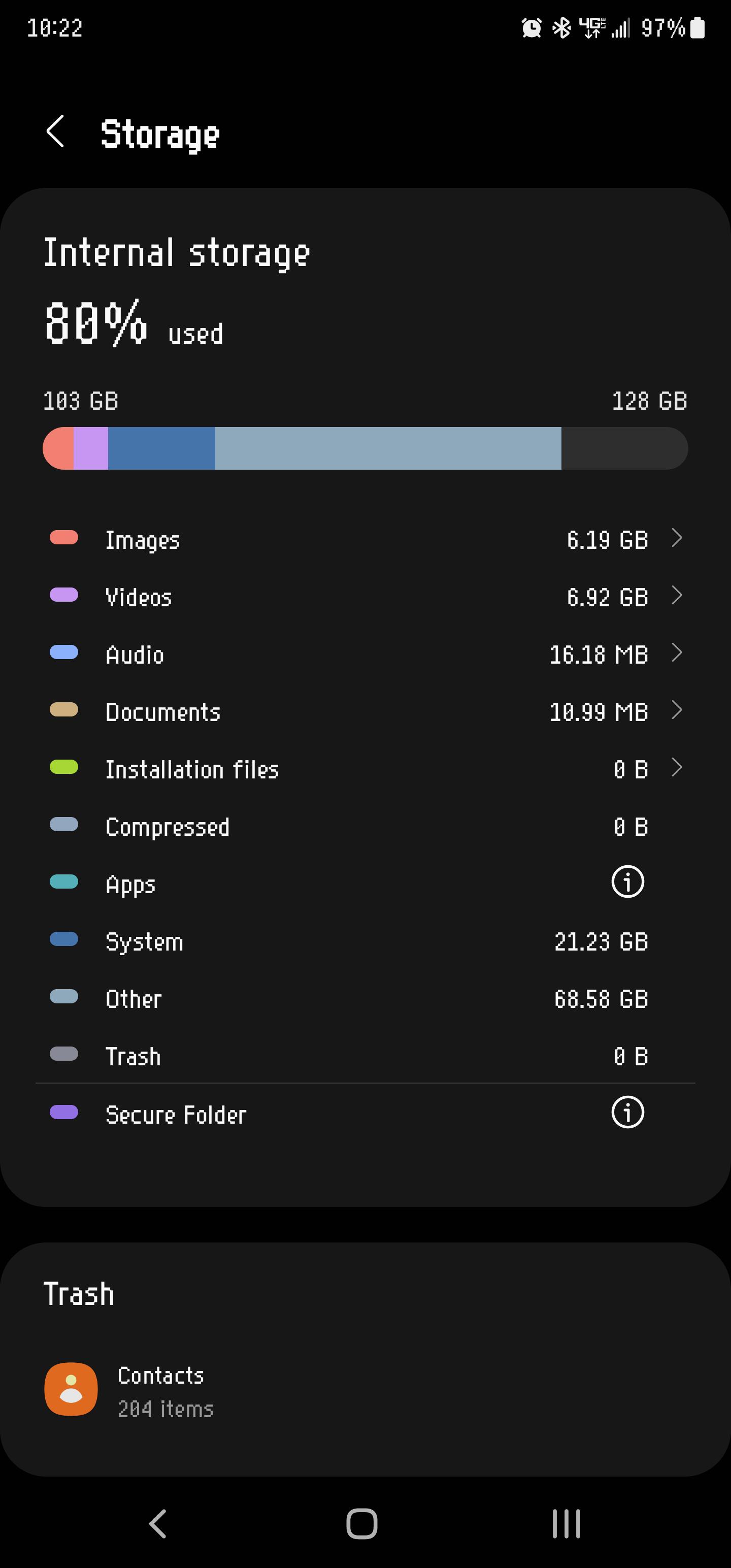 Why is my other file so large? Why can't I access the file itself? r