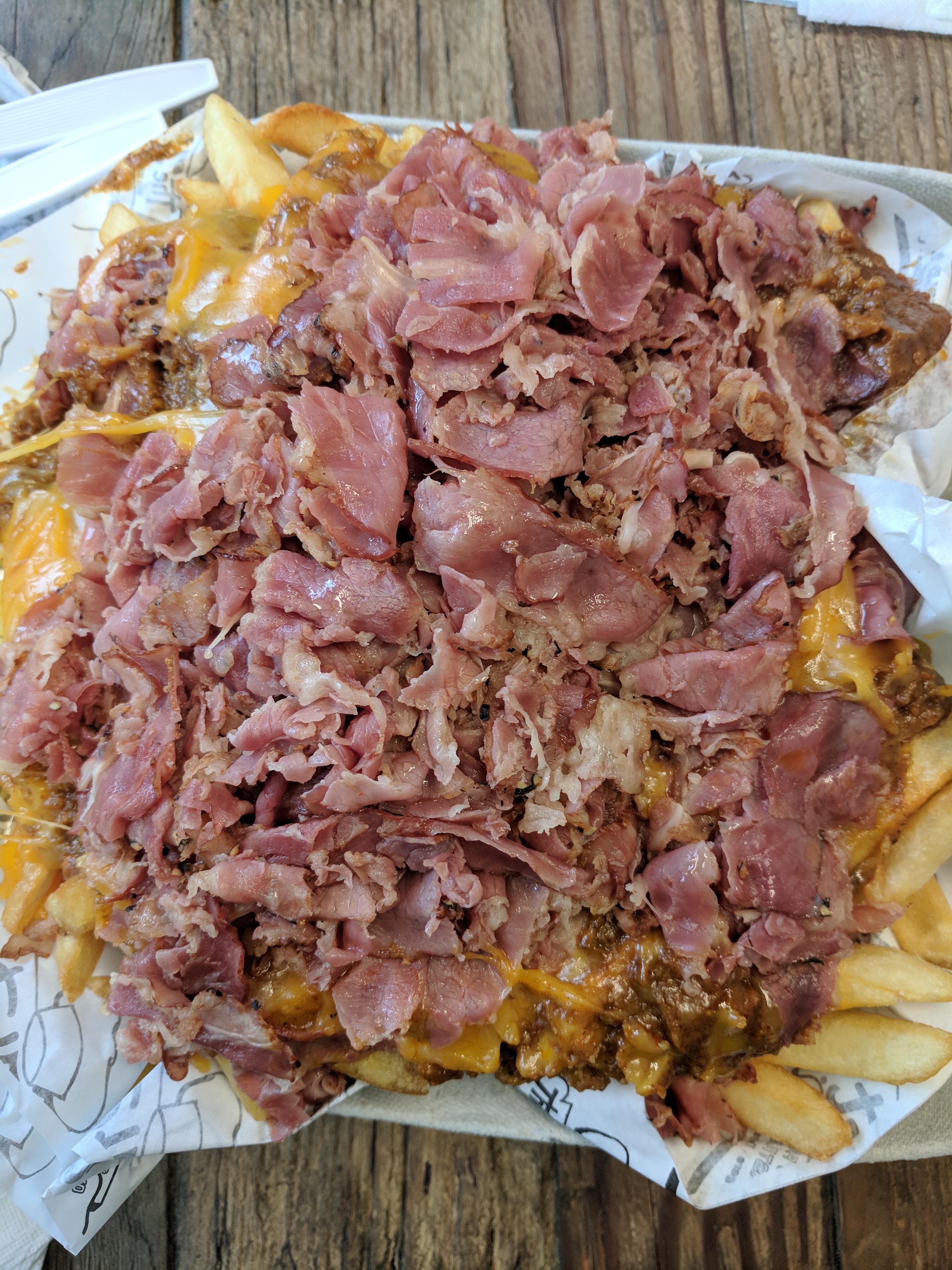 [I Ate] Pastrami Chili Cheese Fries r/food