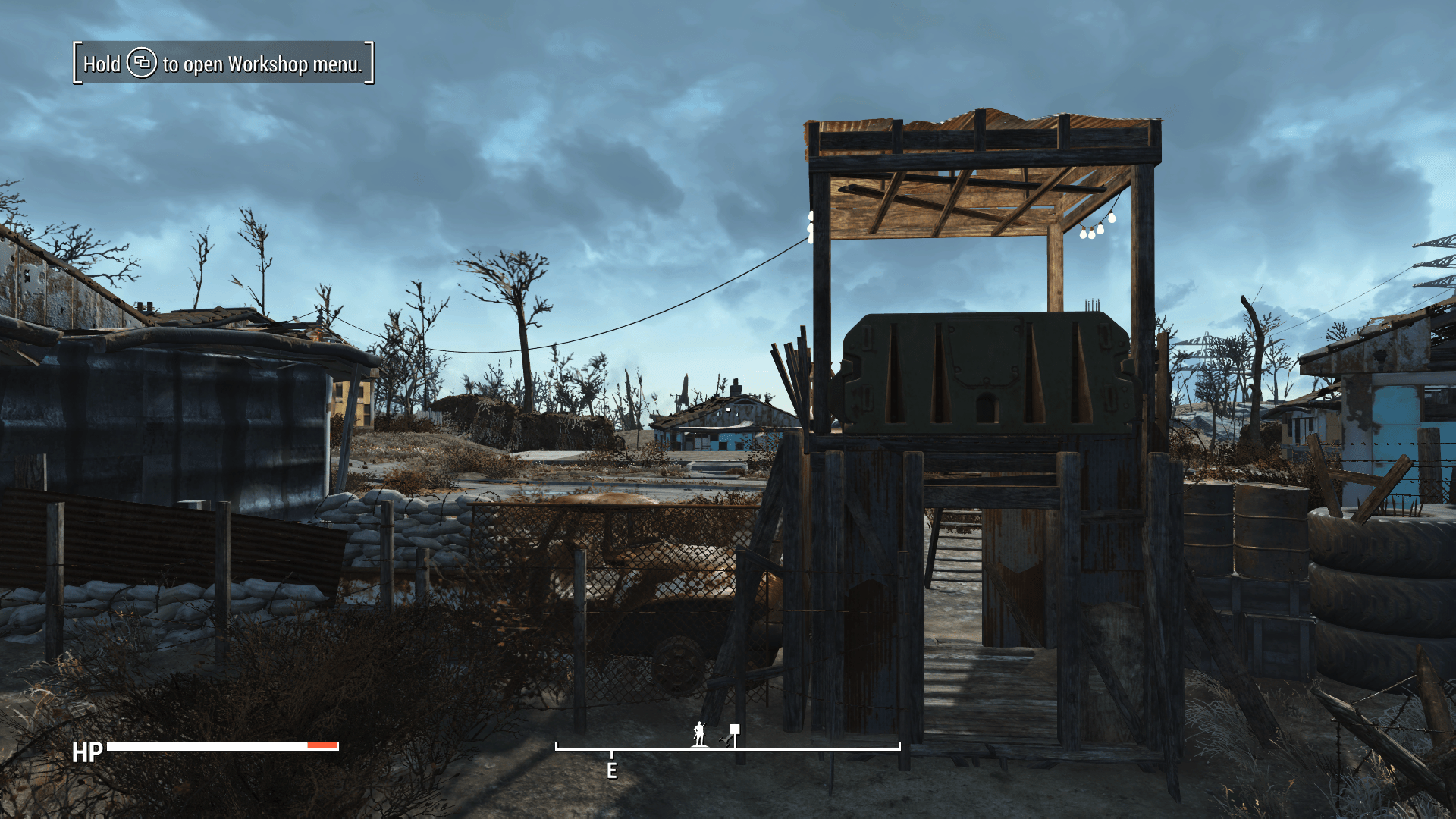 My small guard post that I set up at the back of Sanctuary leading up