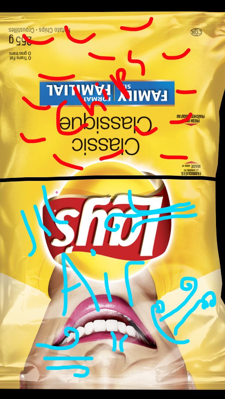 SLPT Open your bag of chips upside down so the air is at the bottom