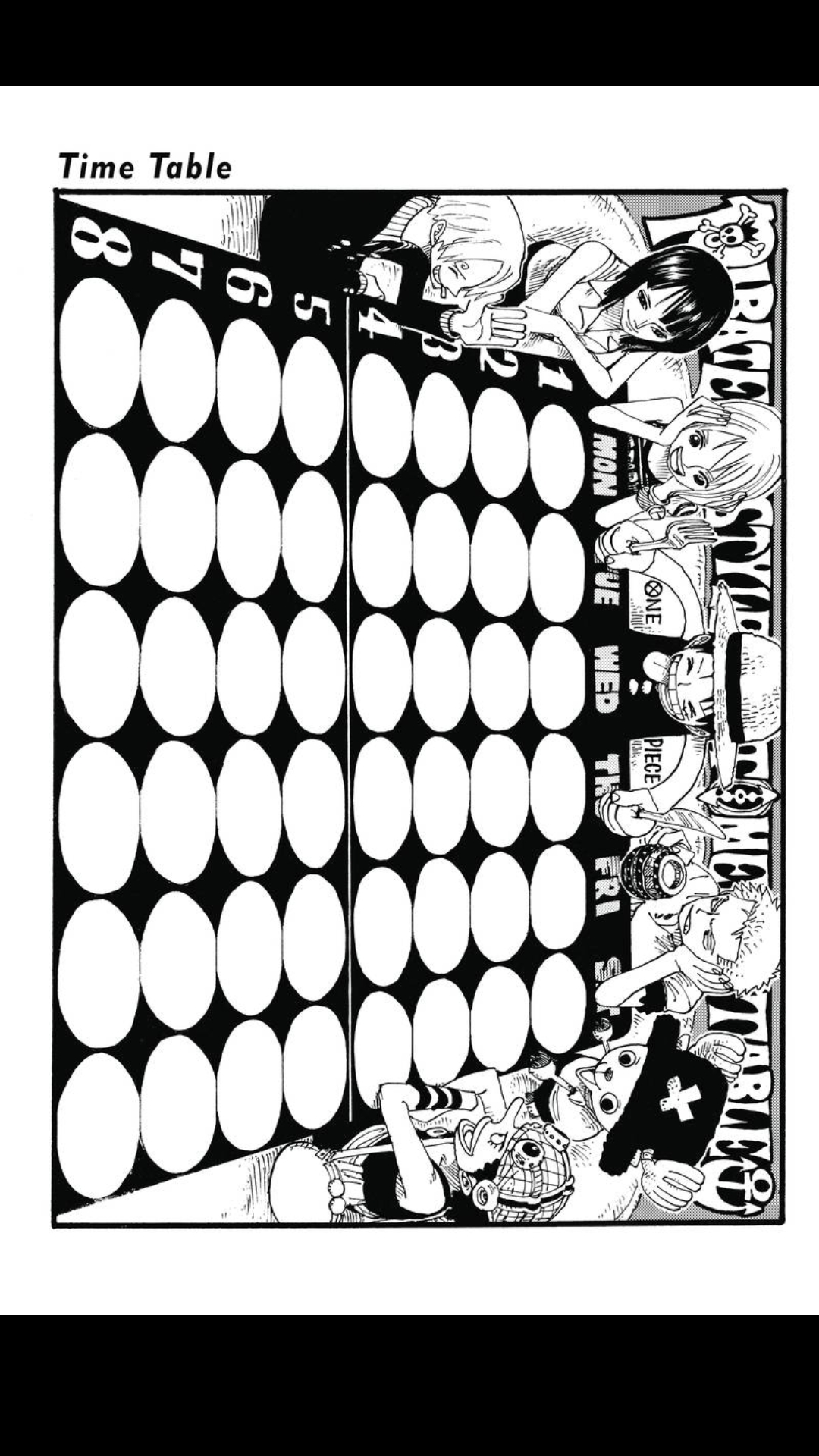 A One Piece themed school schedule! r/OnePiece